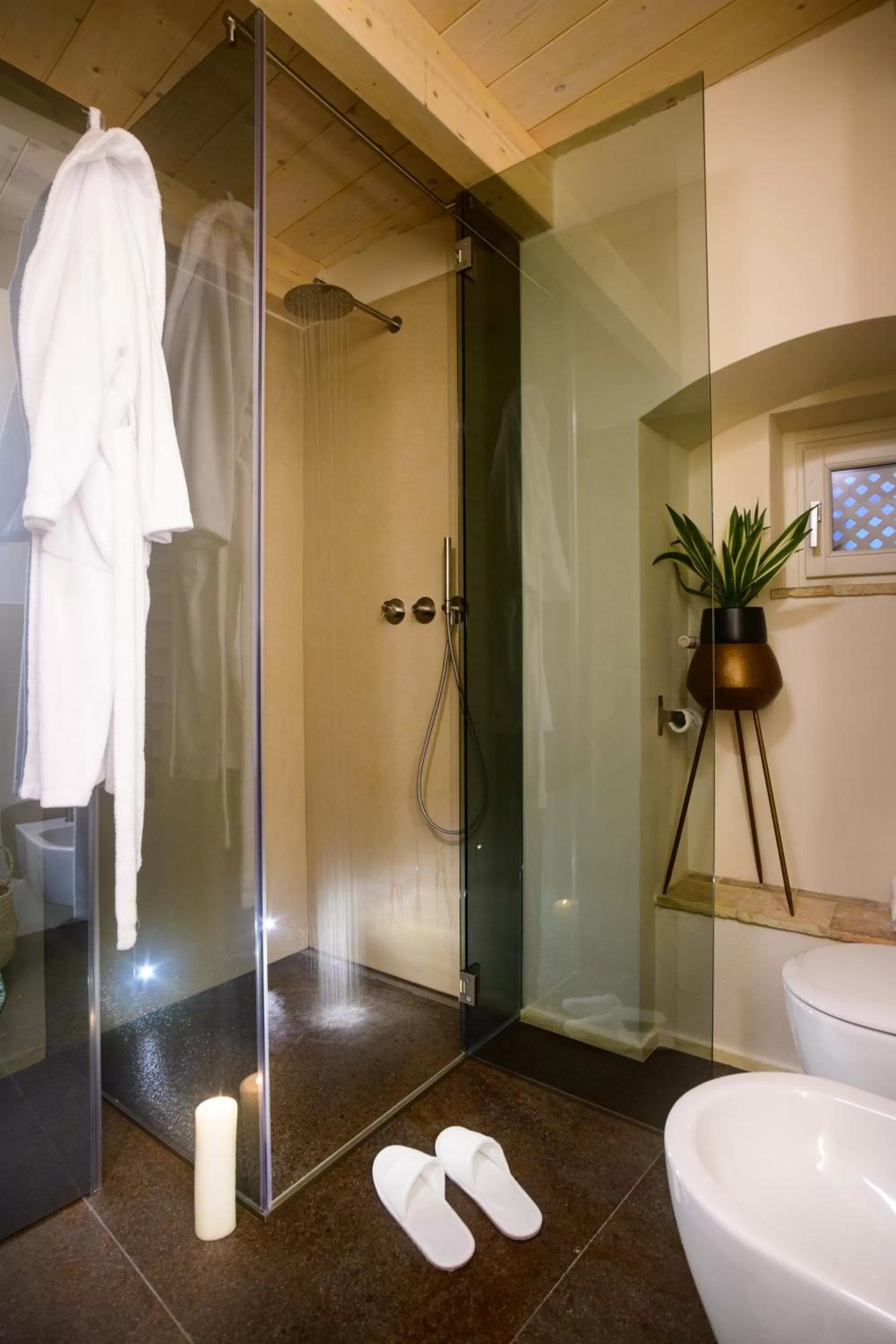 Shower in Le Malve Cave Retreat