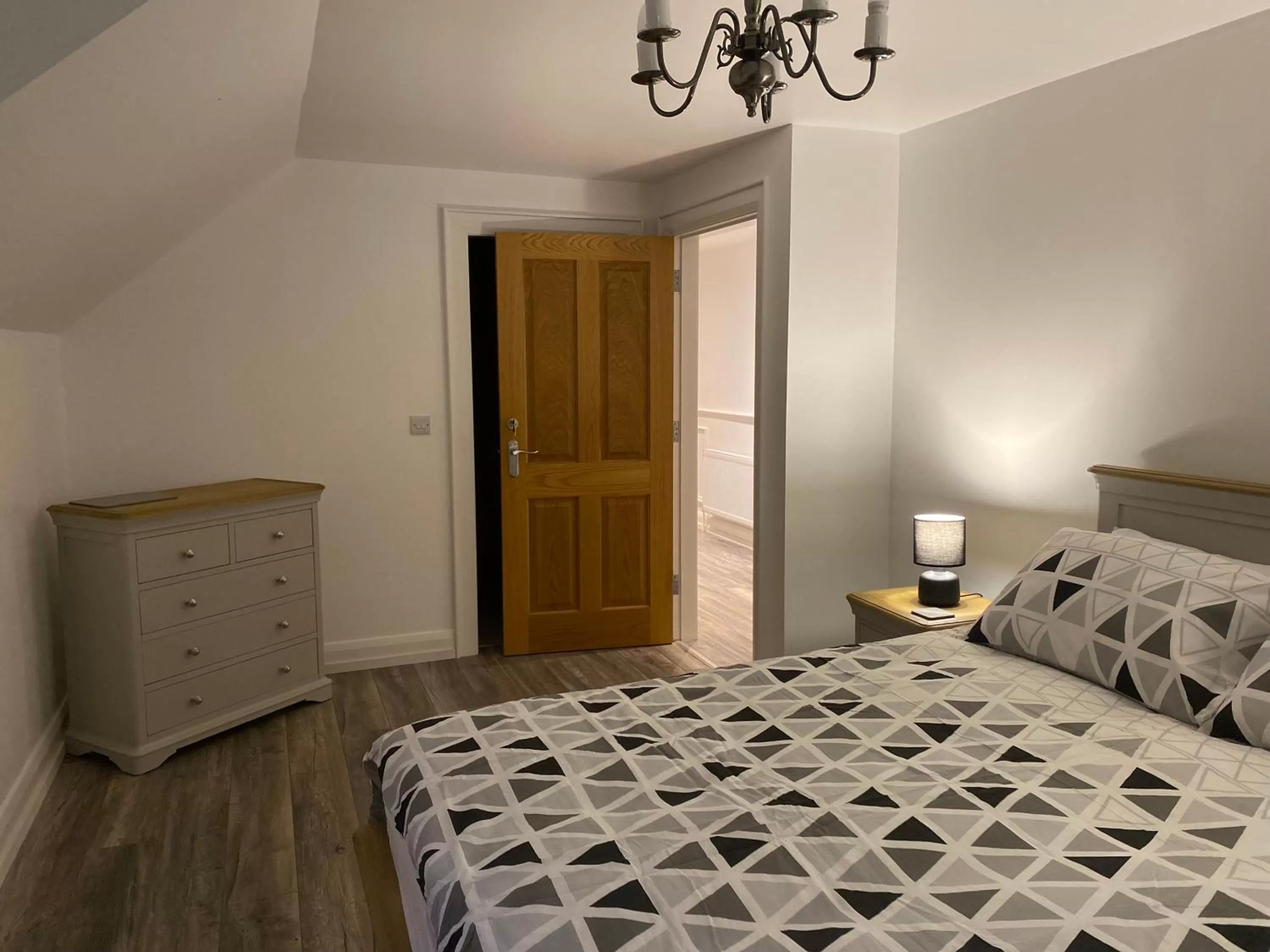 Bedroom, Bed in Rostrevor Valley Holiday Park Rooms with Hot tub and car service