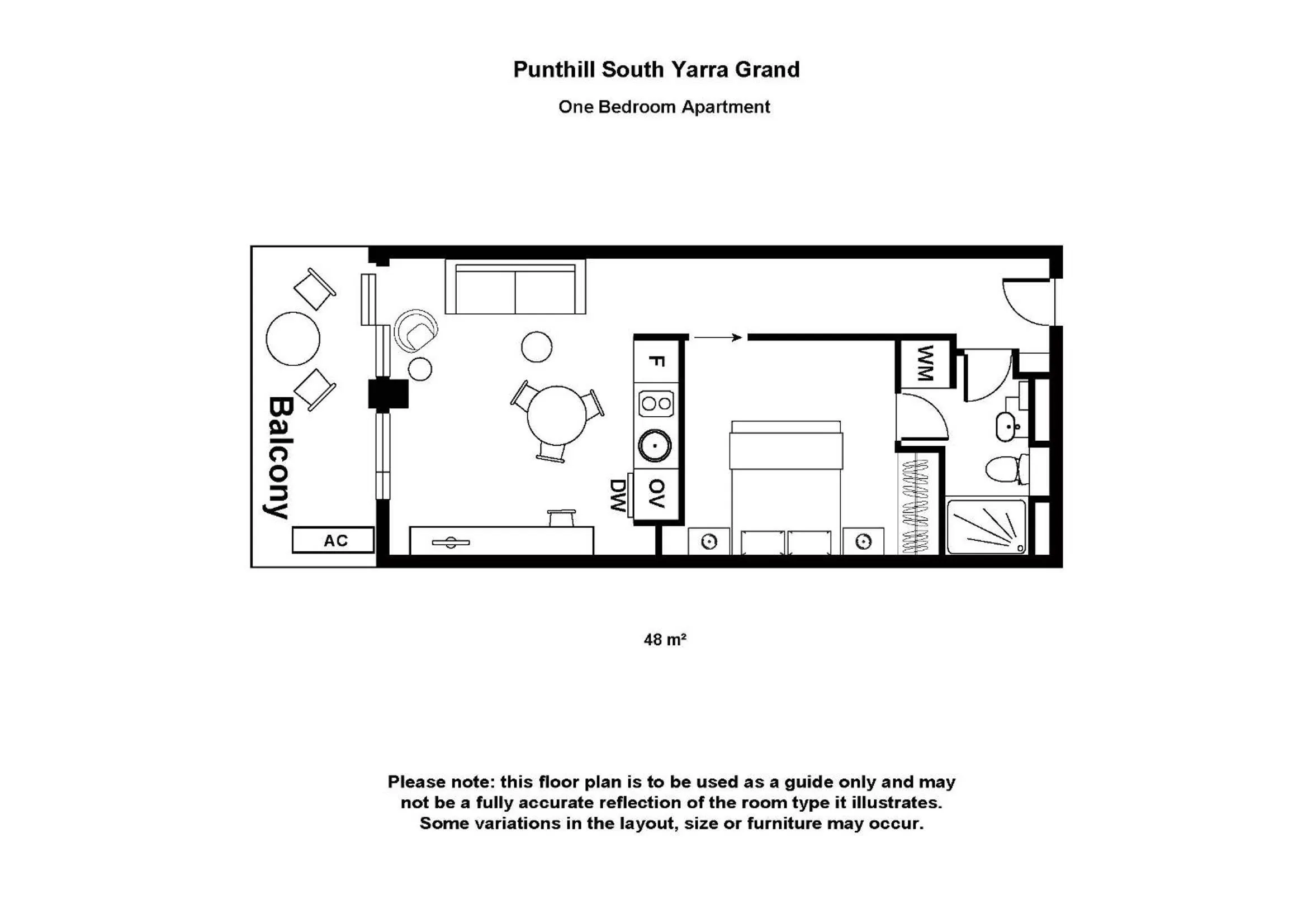 Floor plan in Punthill South Yarra Grand