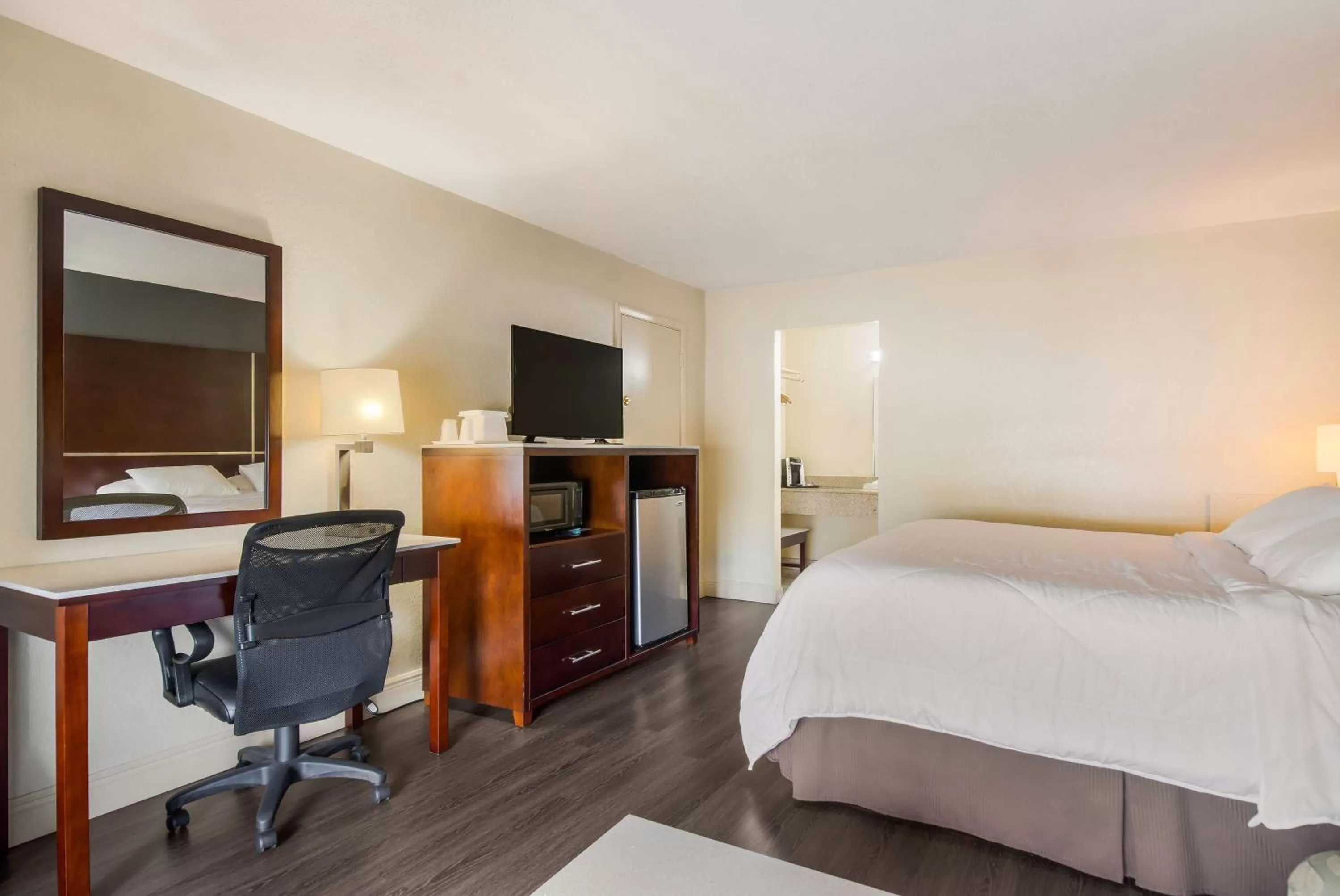 Photo of the whole room, Bed in SureStay Hotel by Best Western Sarasota Lido Beach