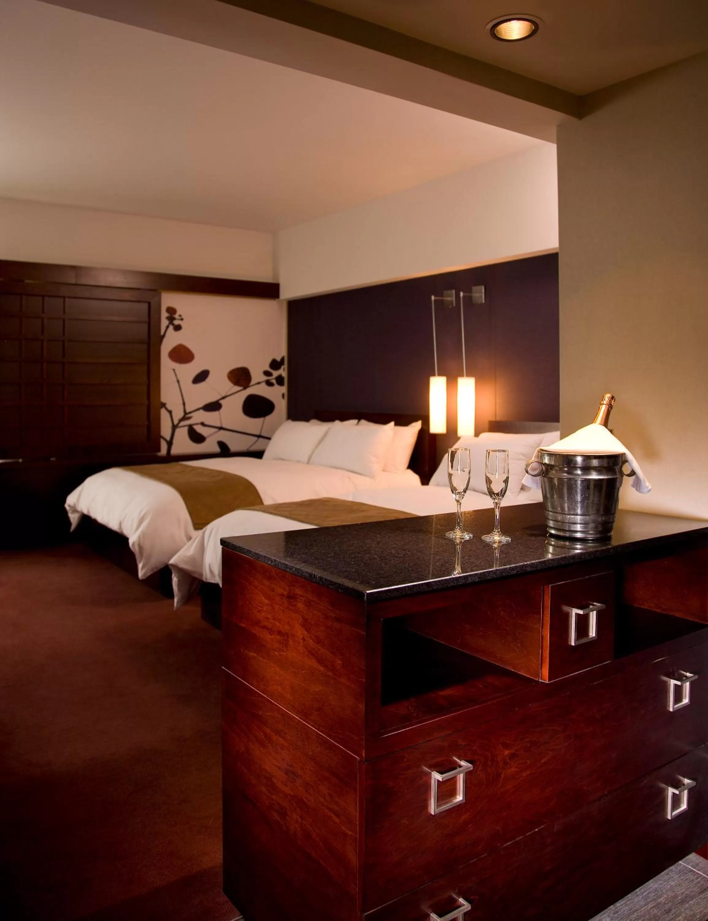 Bed in Hotel Ruby Foo's