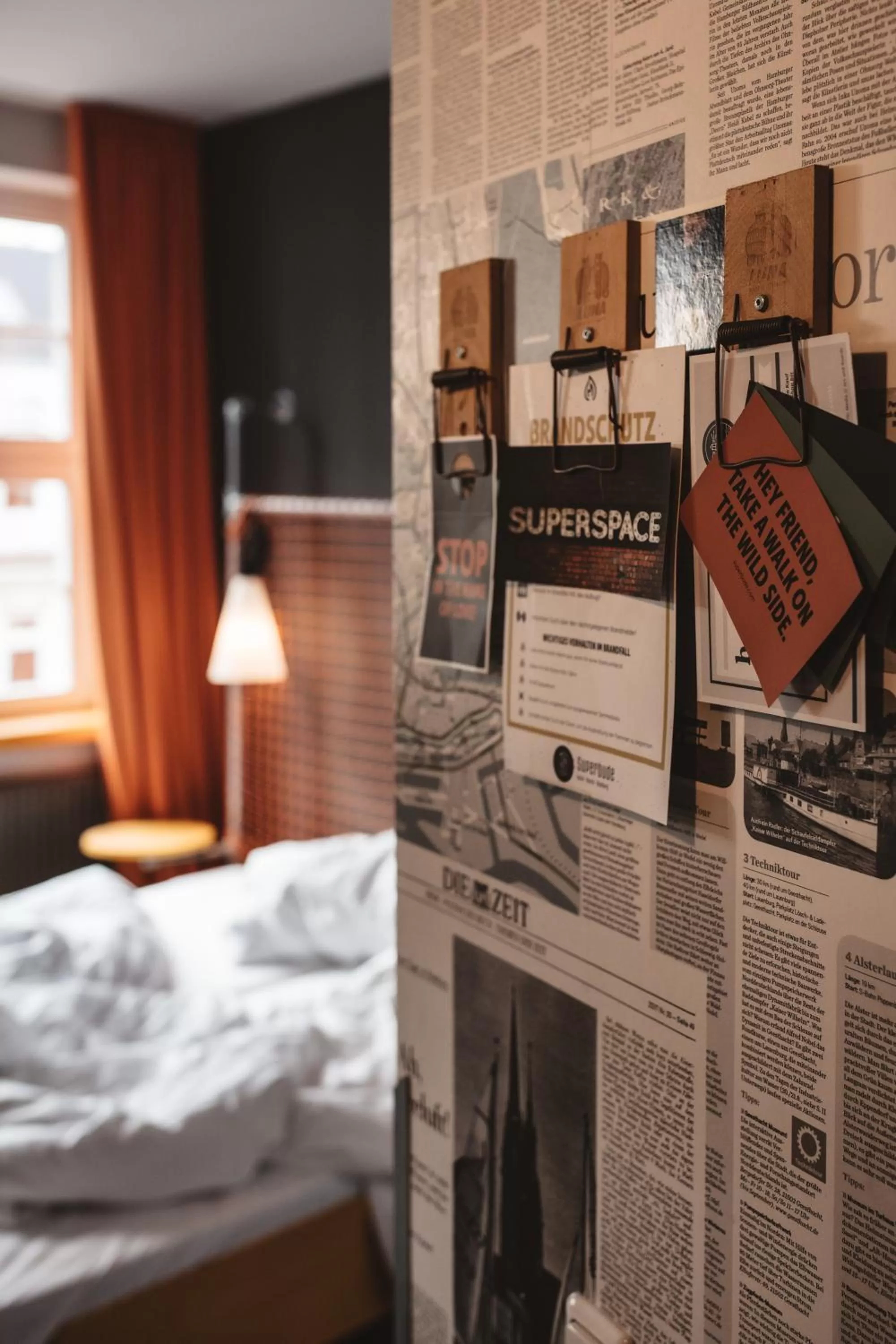 Decorative detail, Bed in Superbude Hamburg St Pauli