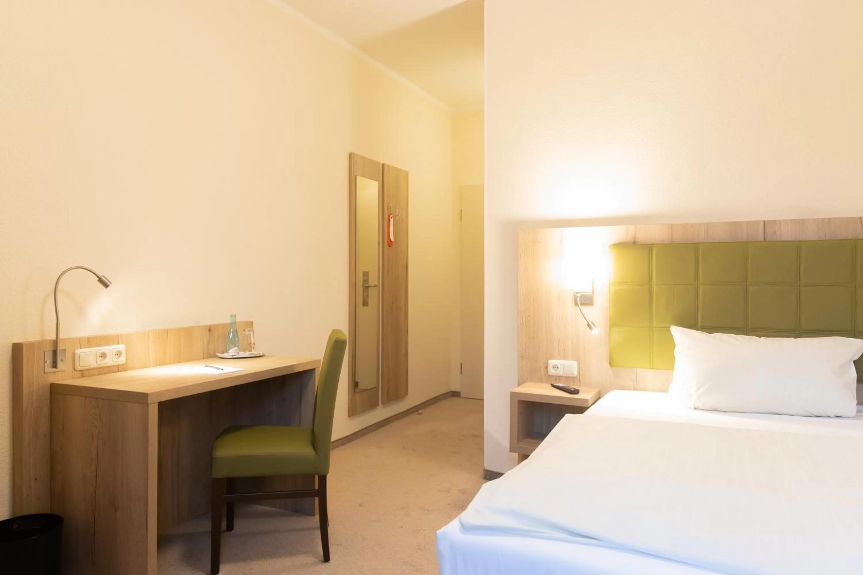 Decorative detail, Bed in Hermes Hotel Oldenburg