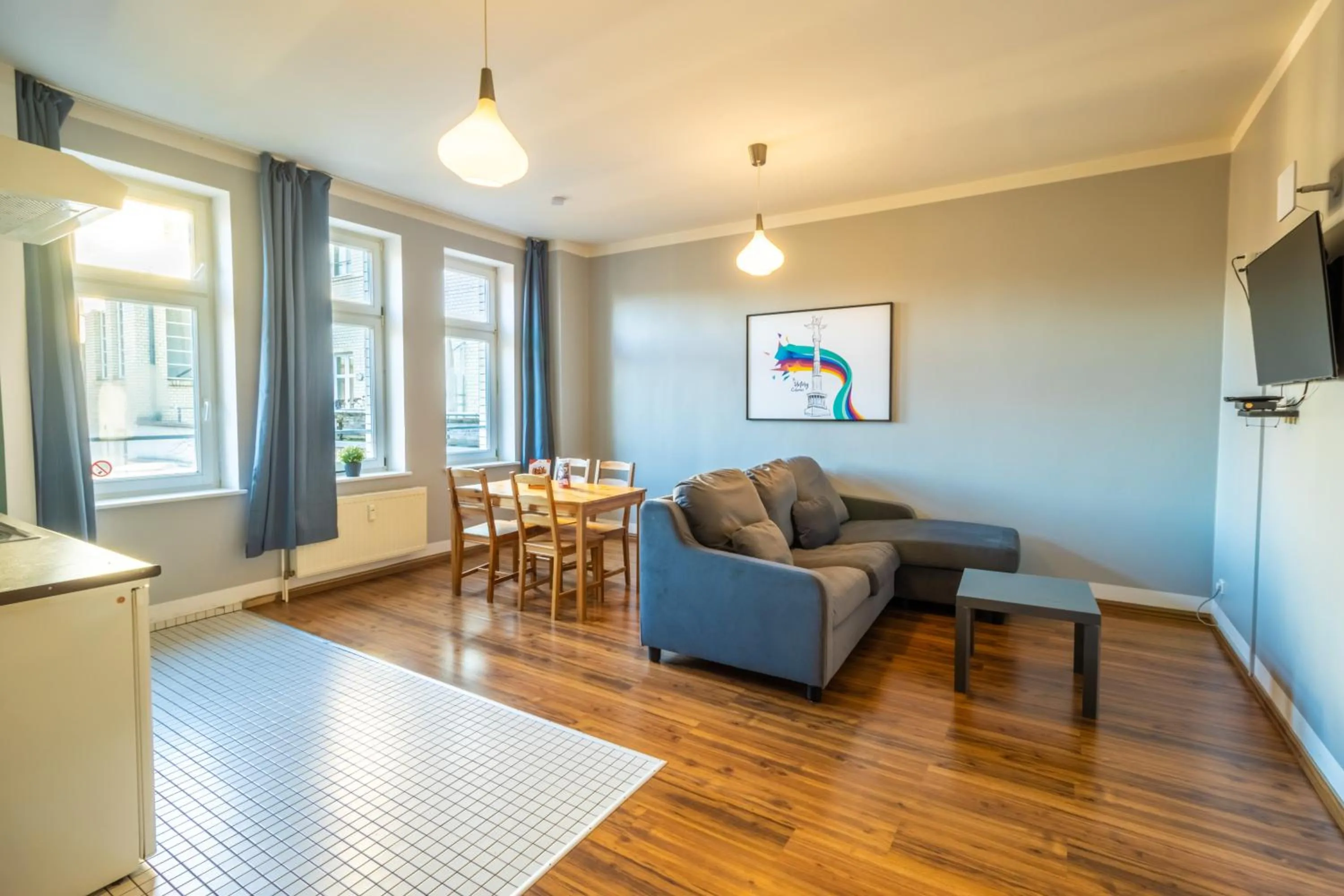 Living room in St Christopher's Apartments