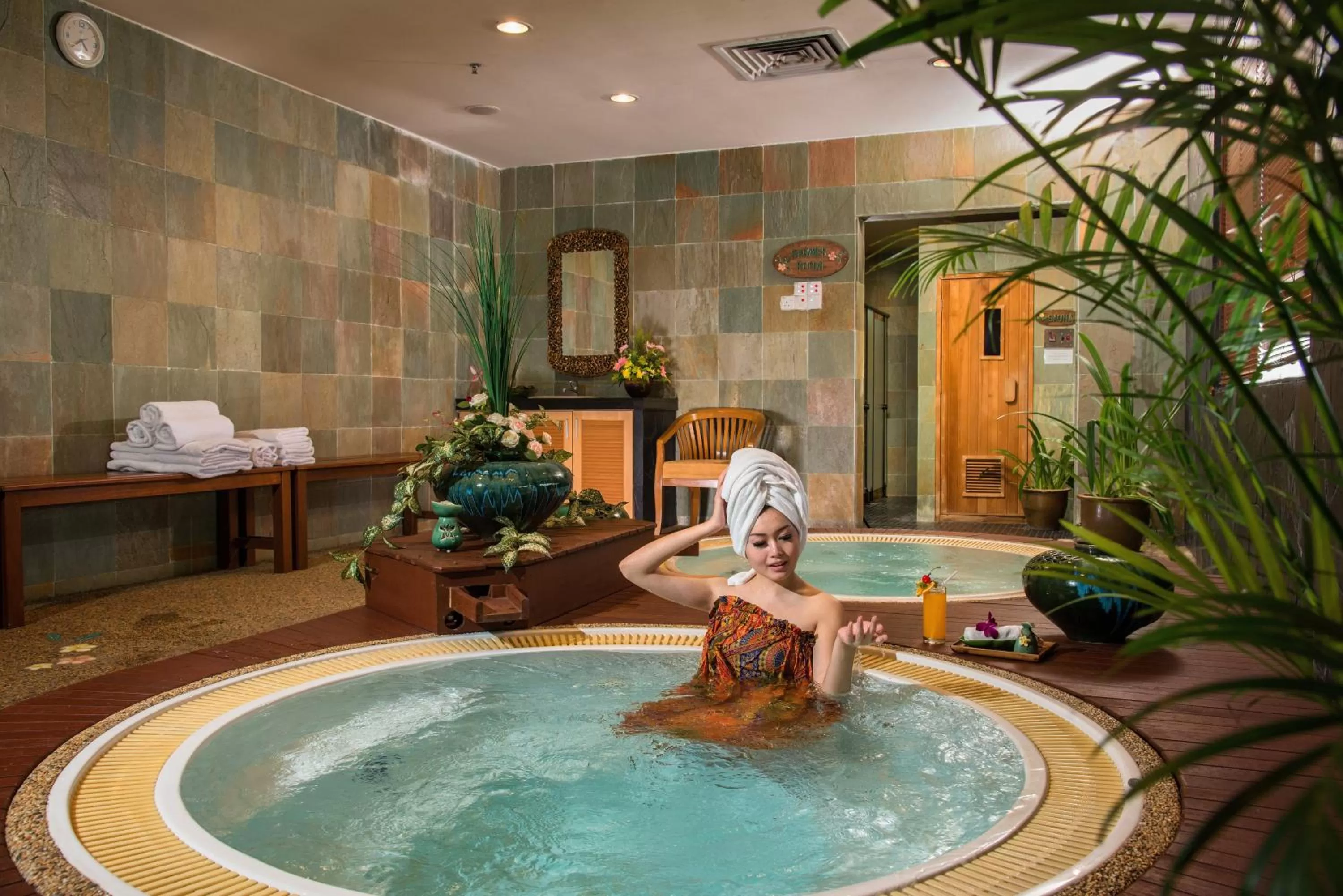 Hot Spring Bath in Pearl View Hotel Prai, Penang