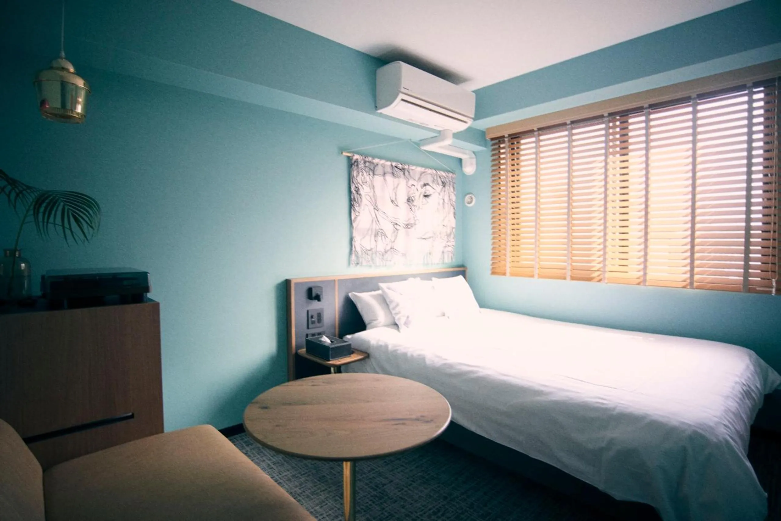 Bed in Hotel She, Kyoto