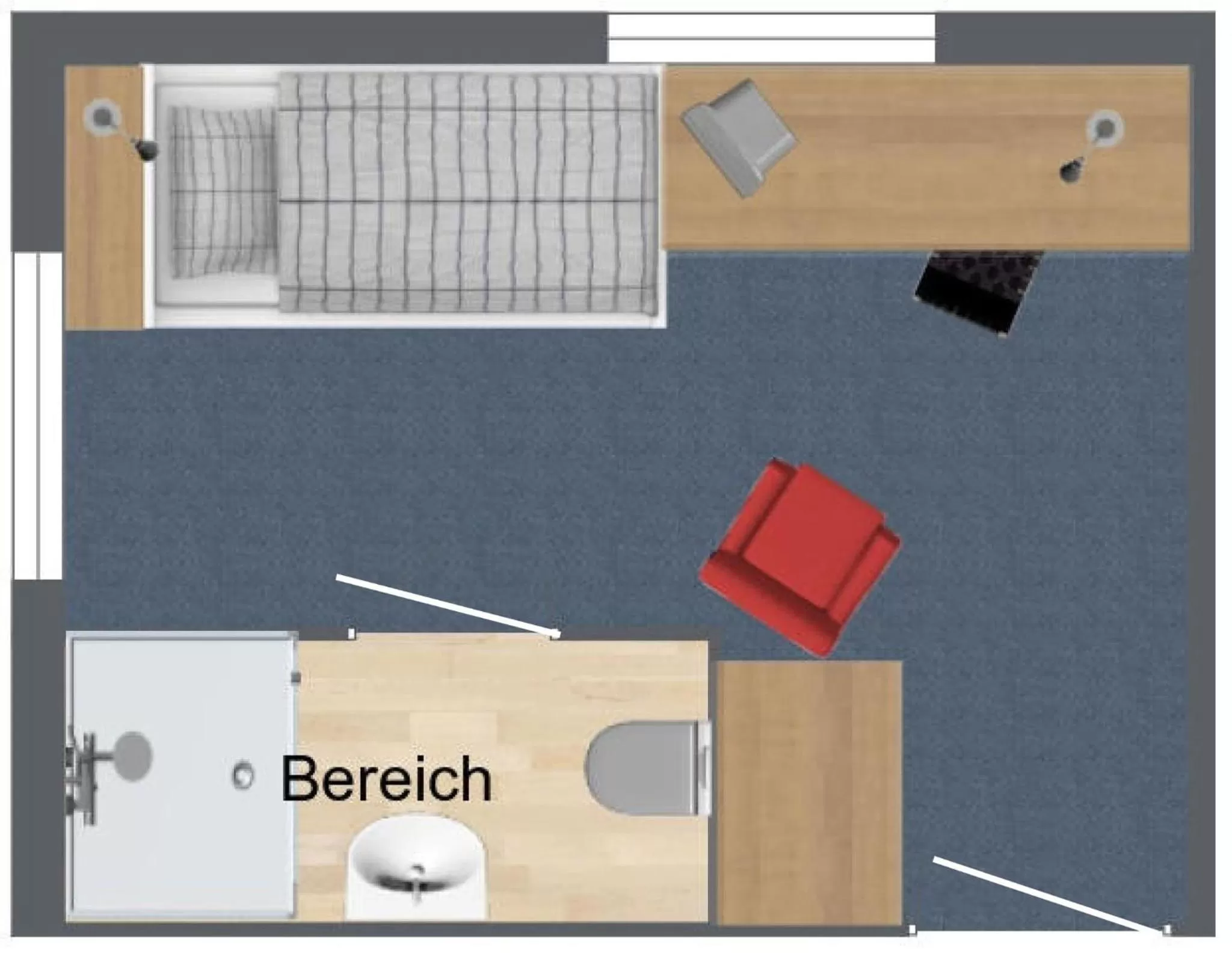 Single Room in City Hotel Fellbach 24H CHECK-IN