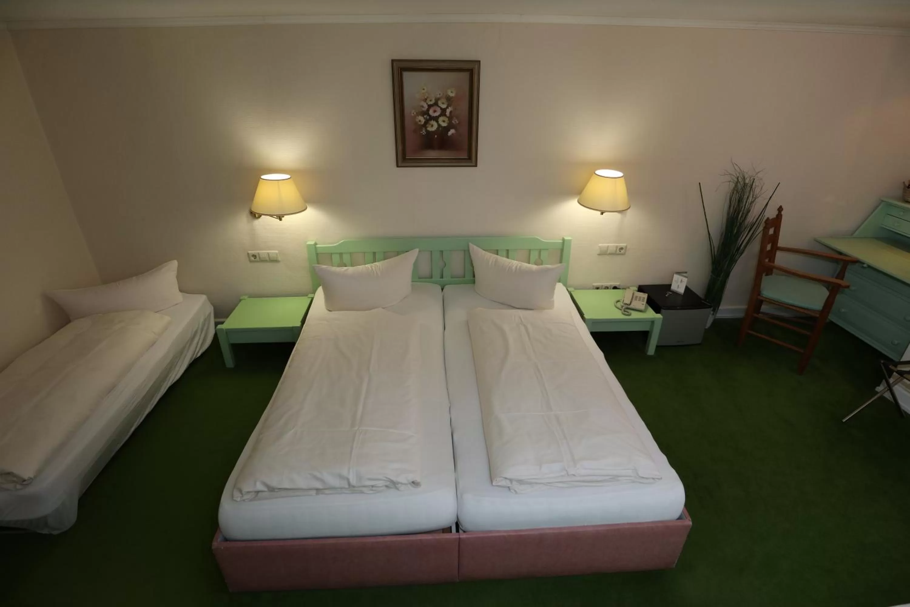 Bed in Schwarzwaldhotel Stollen