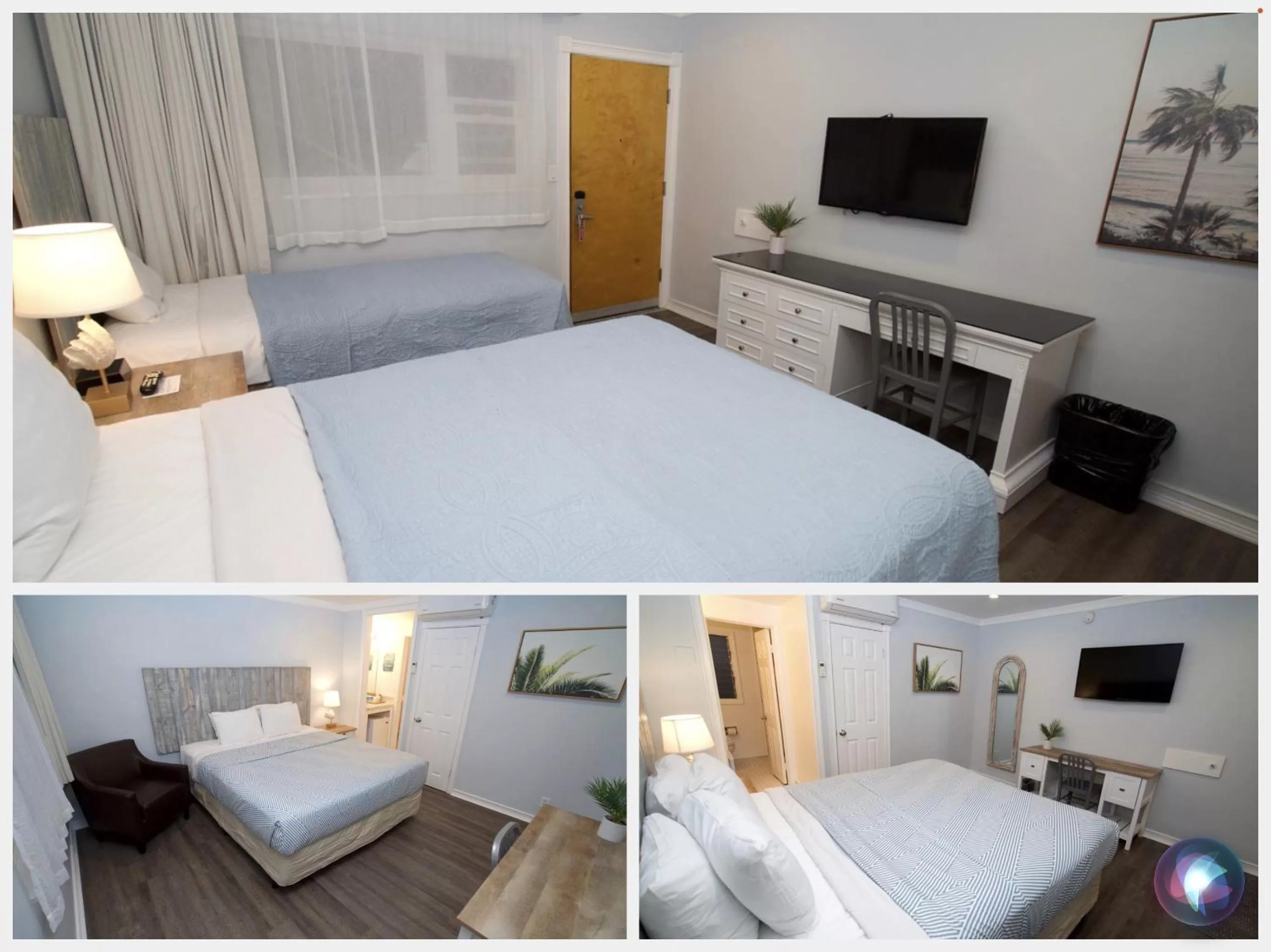 Bed in Ocean Lodge Santa Monica Beach Hotel