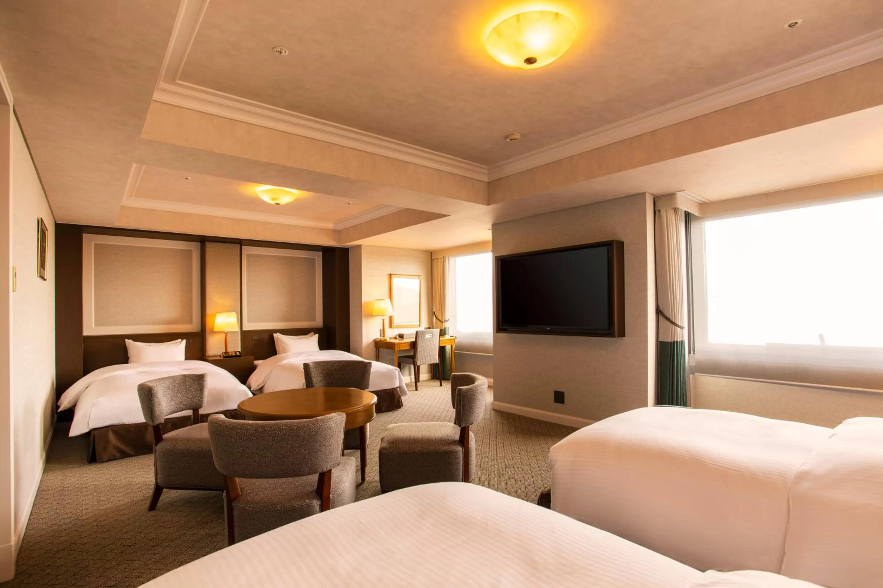 Bed in SHIROYAMA HOTEL kagoshima