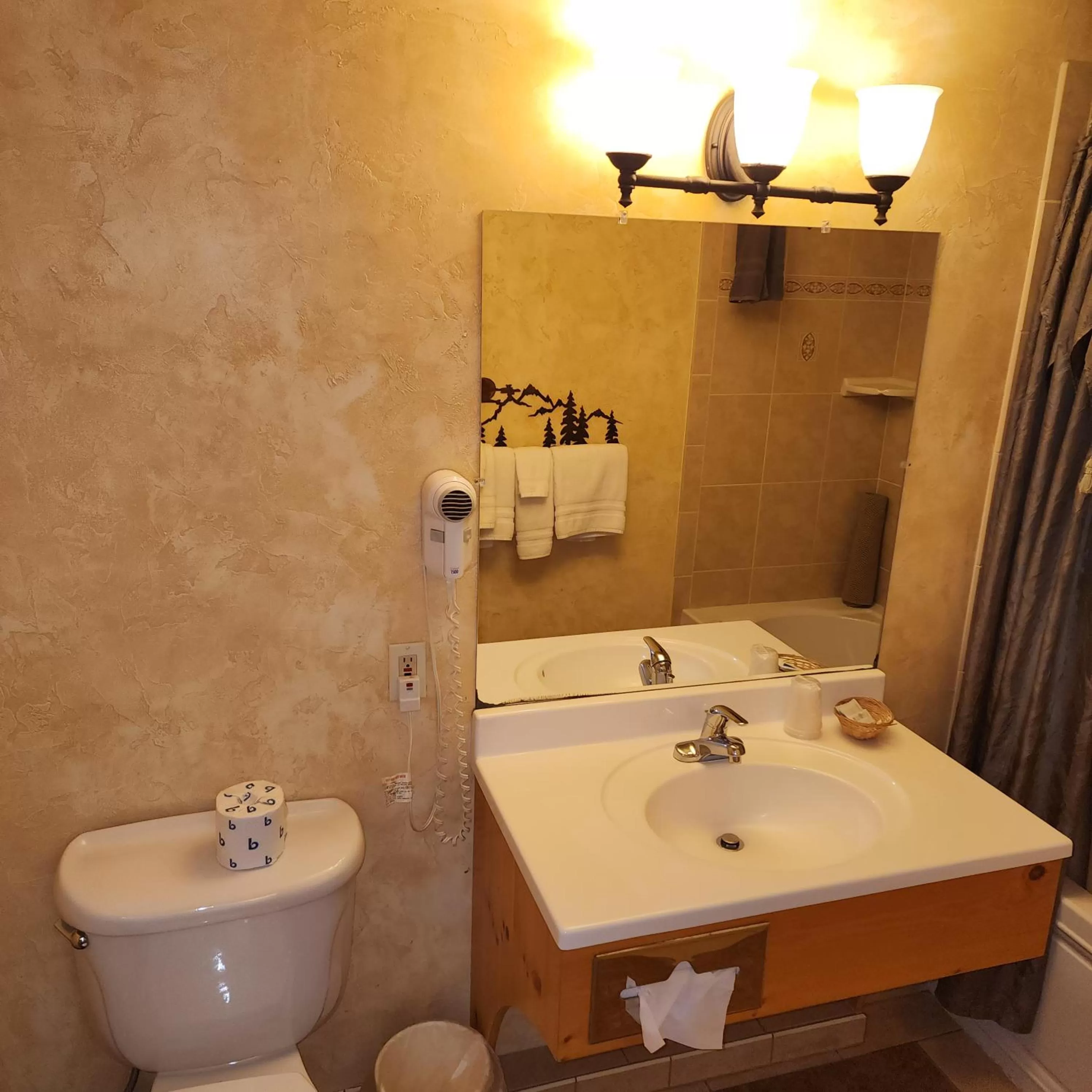 Bathroom in Canyon Motel near Rocky Mountain National Park