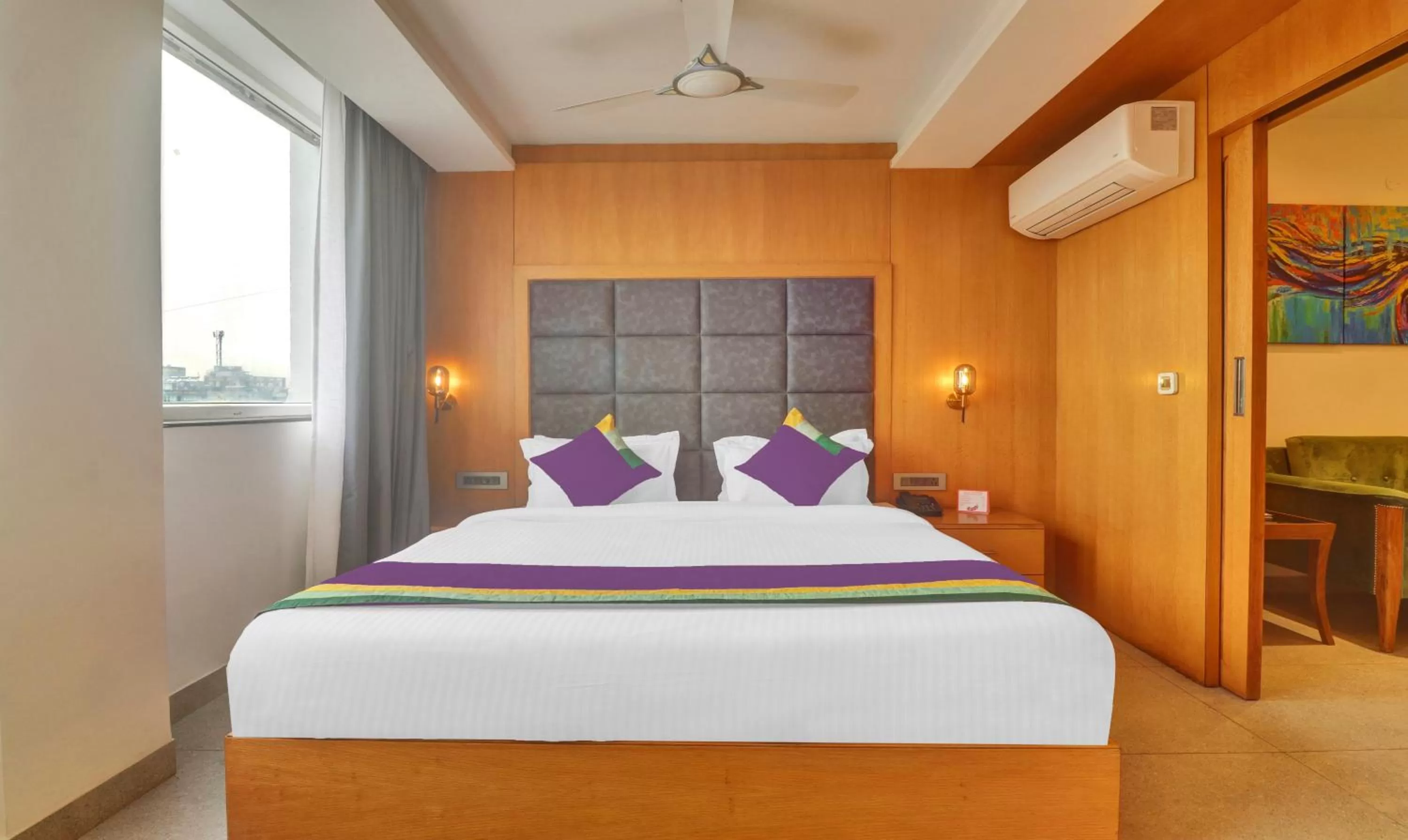 Bedroom, Bed in Treebo Tryst Tamarind