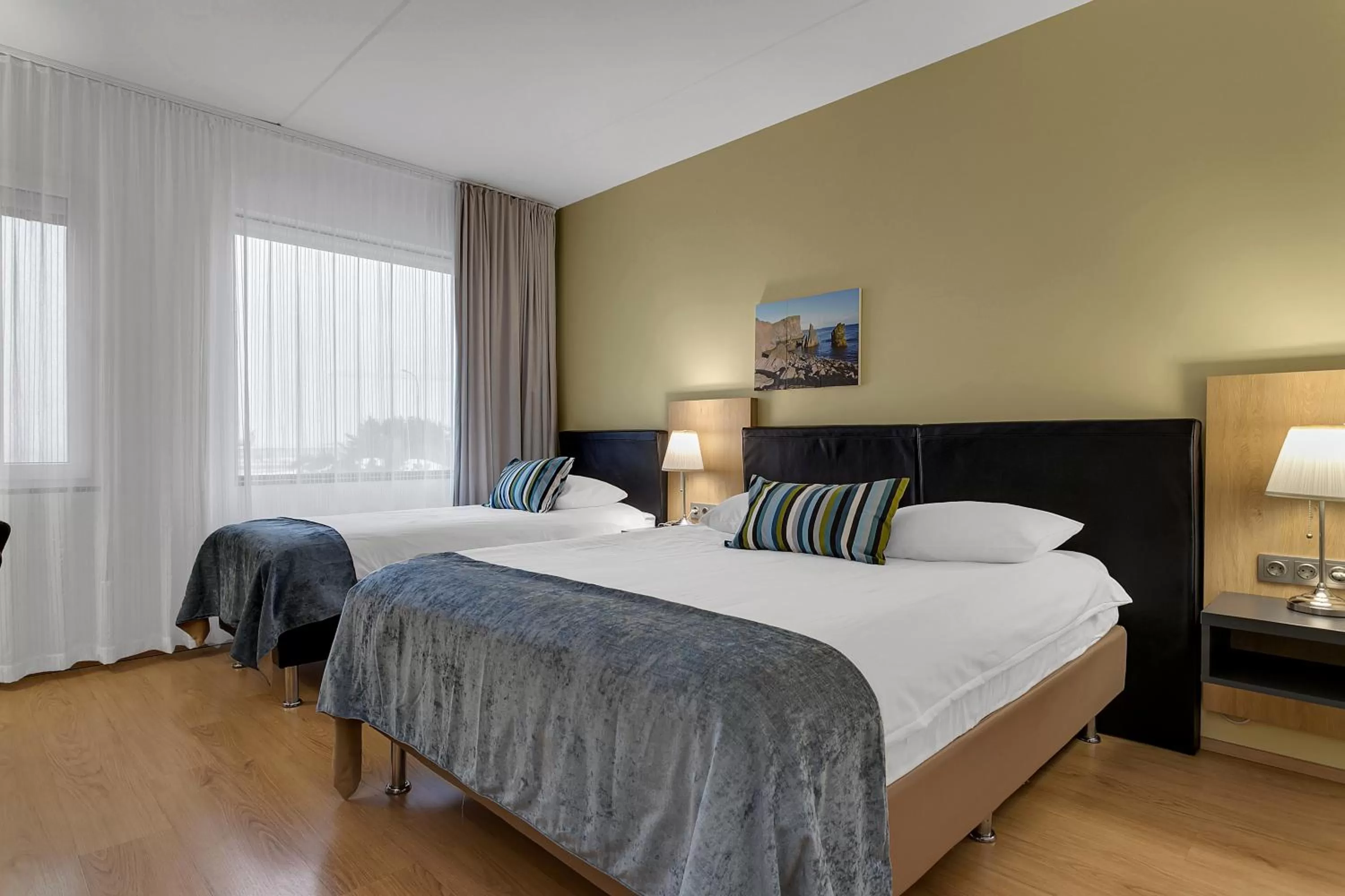 Bed in Aurora Hotel at Reykjavik-Keflavik Airport Terminal KEF