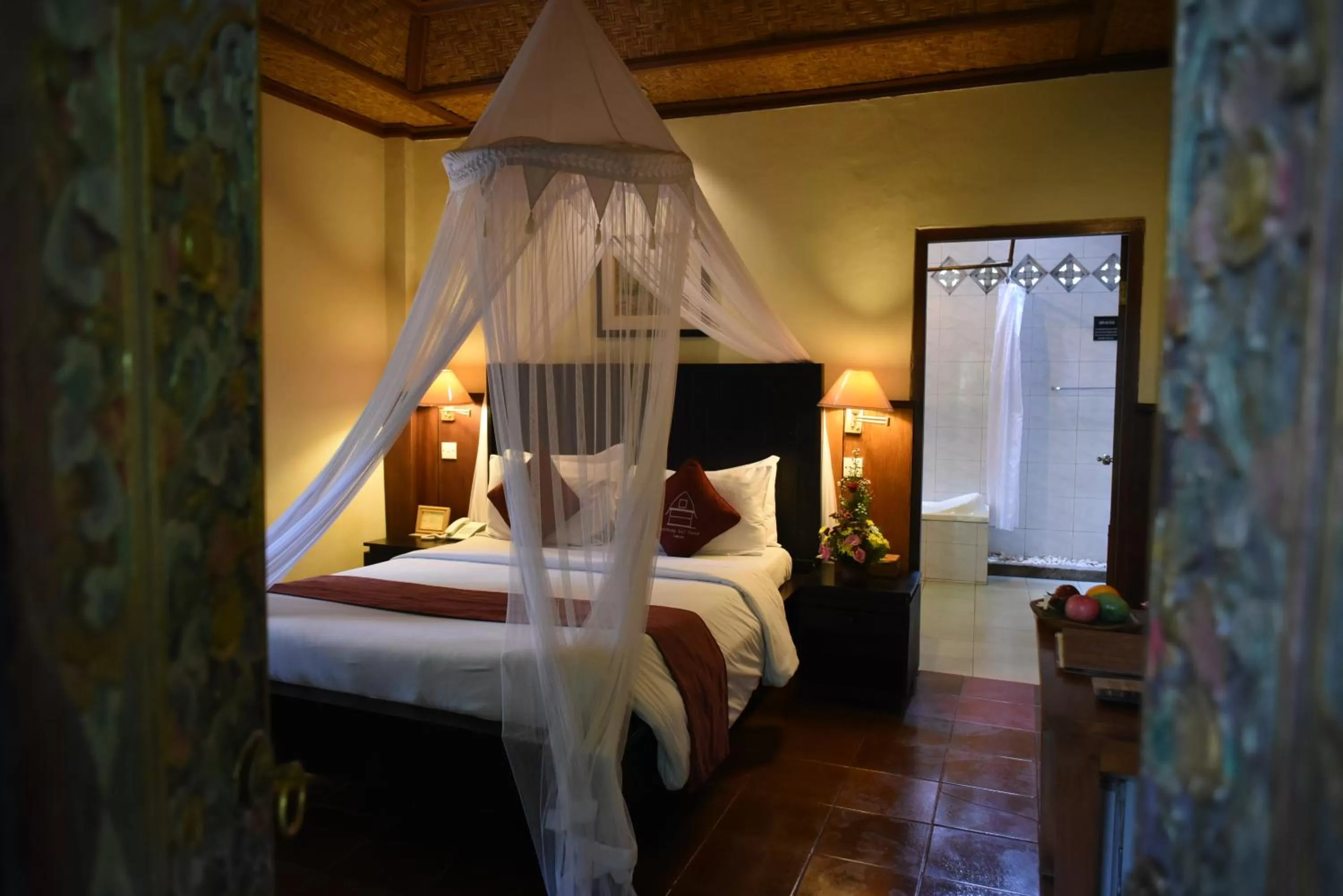 Bed in Lumbung Sari Ubud Hotel - CHSE Certified