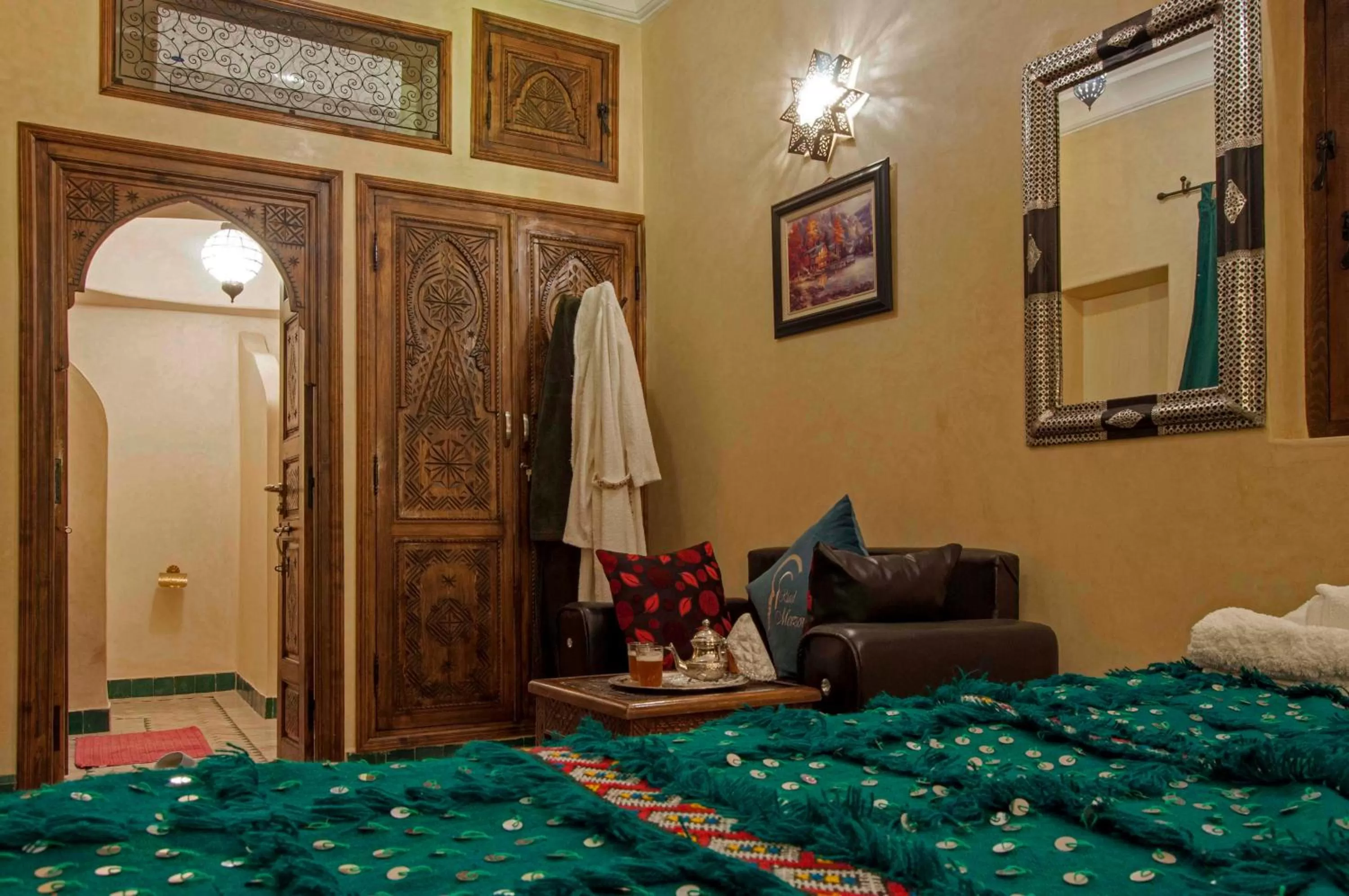 Bed in Riad Merzouga