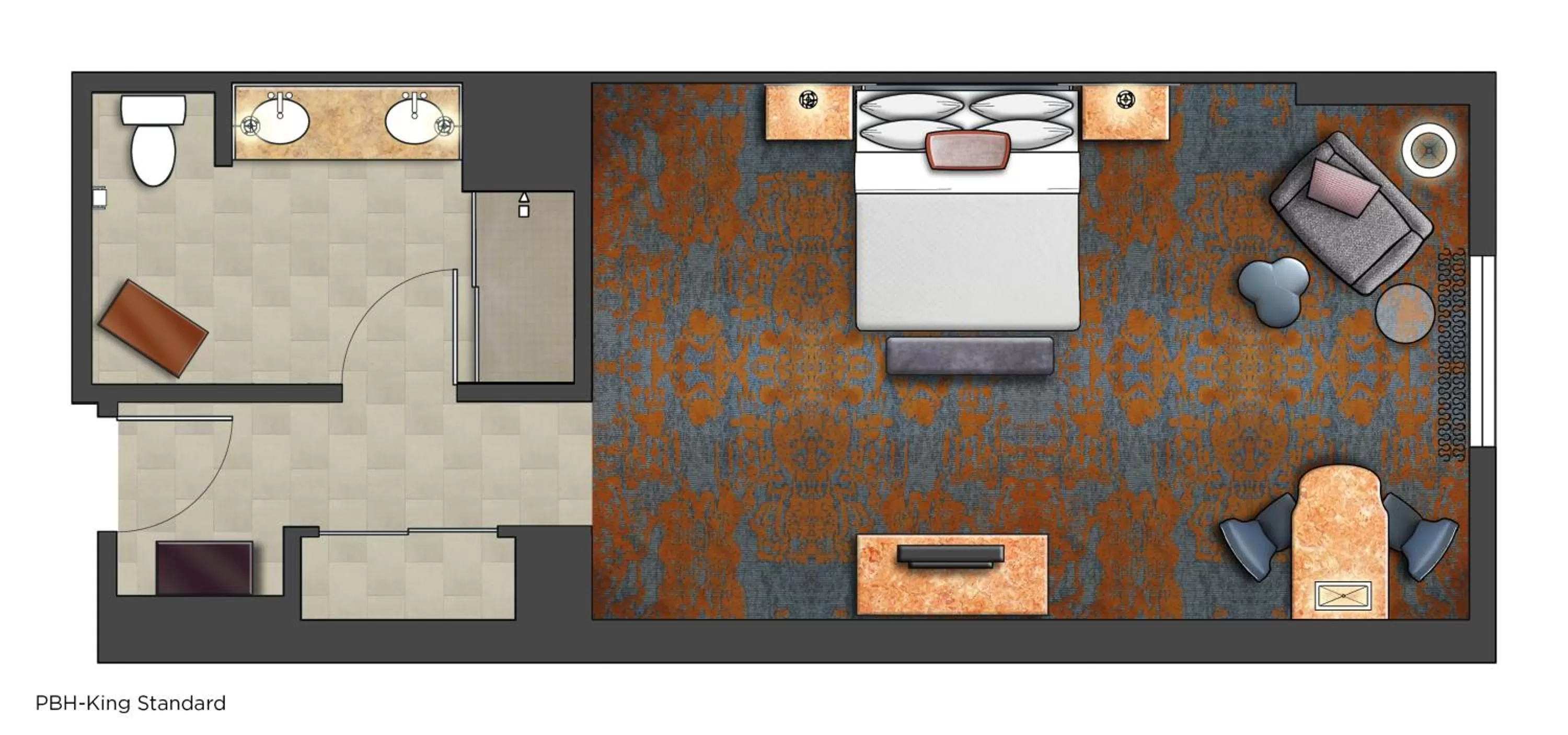 Floor plan in Universal's Loews Portofino Bay Hotel
