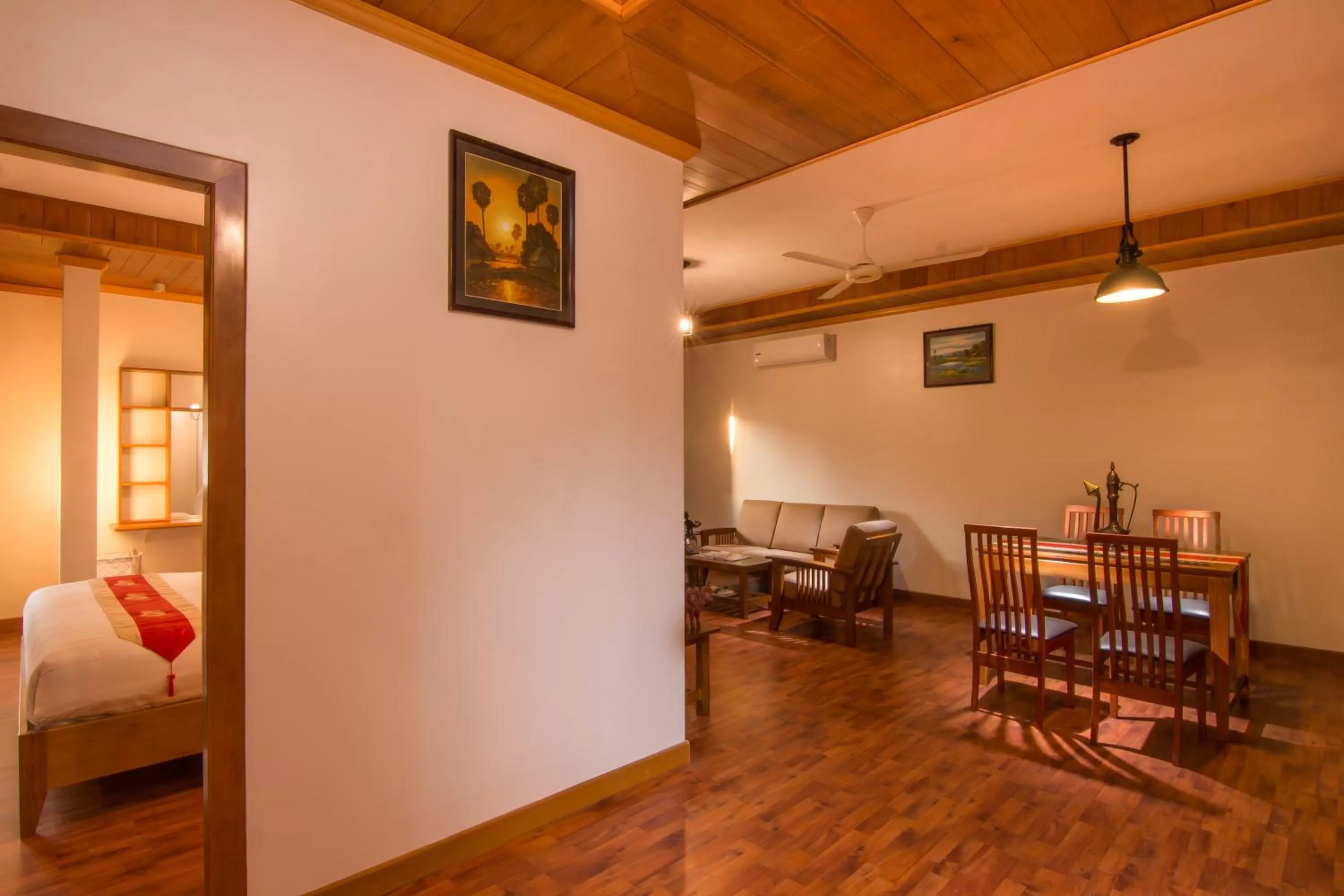 Living room, Bed in BB Angkor Residence