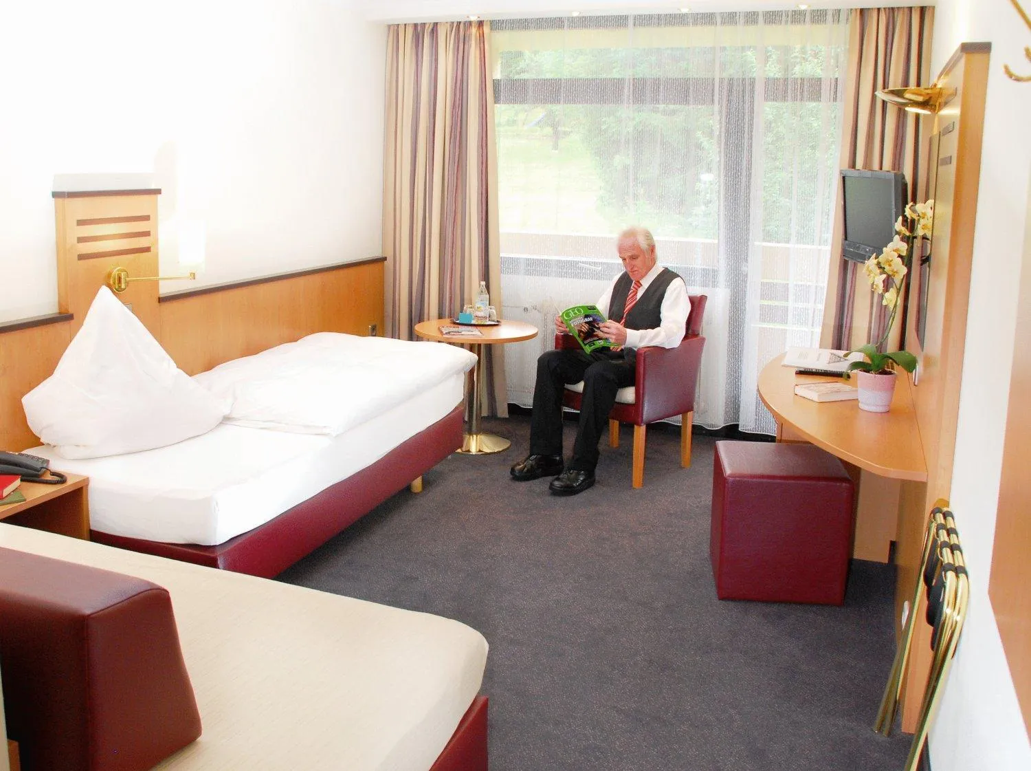 Photo of the whole room, Bed in Hotel Bergfrieden