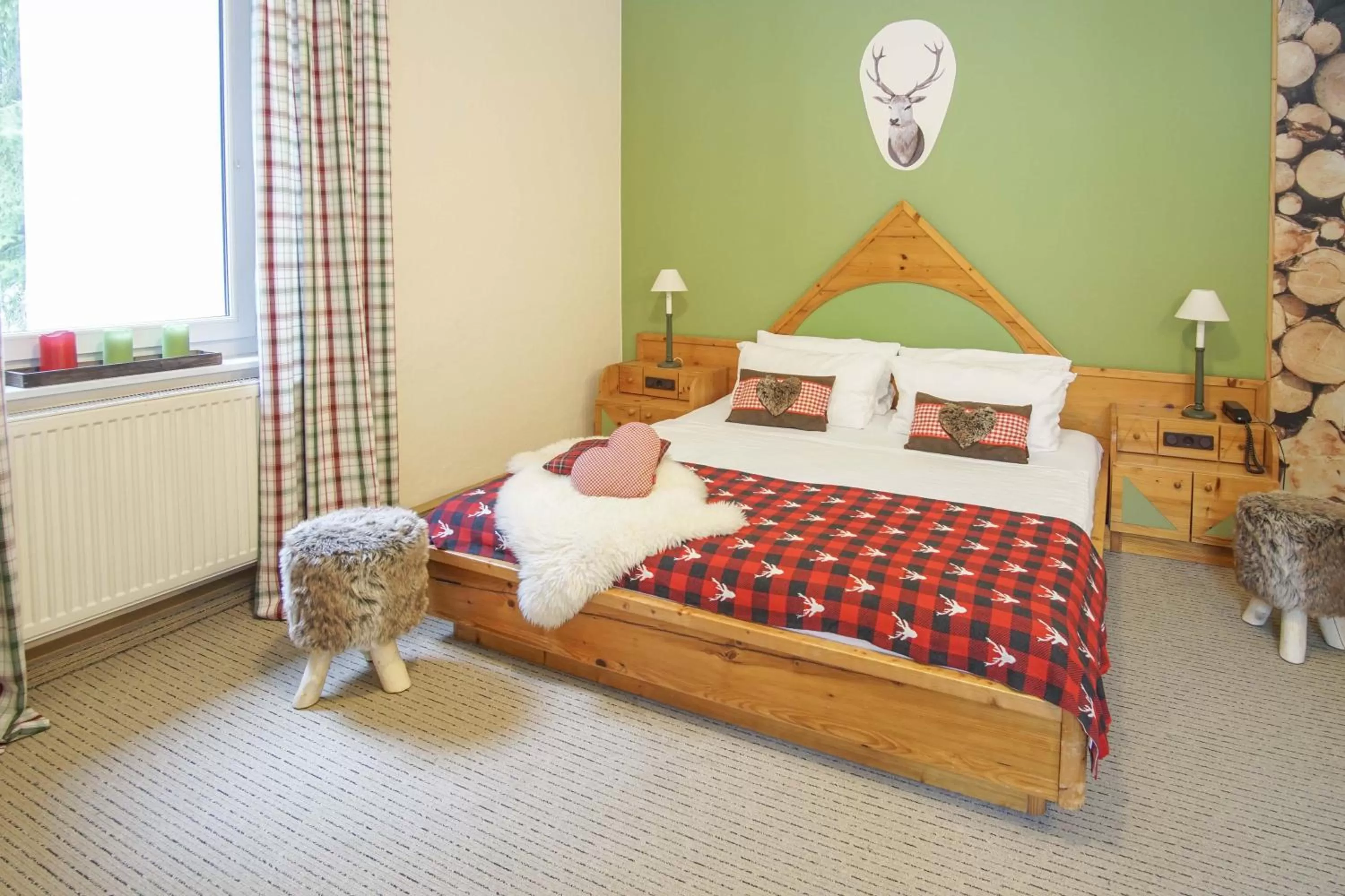 Bed in Naturhotel Forsthaus