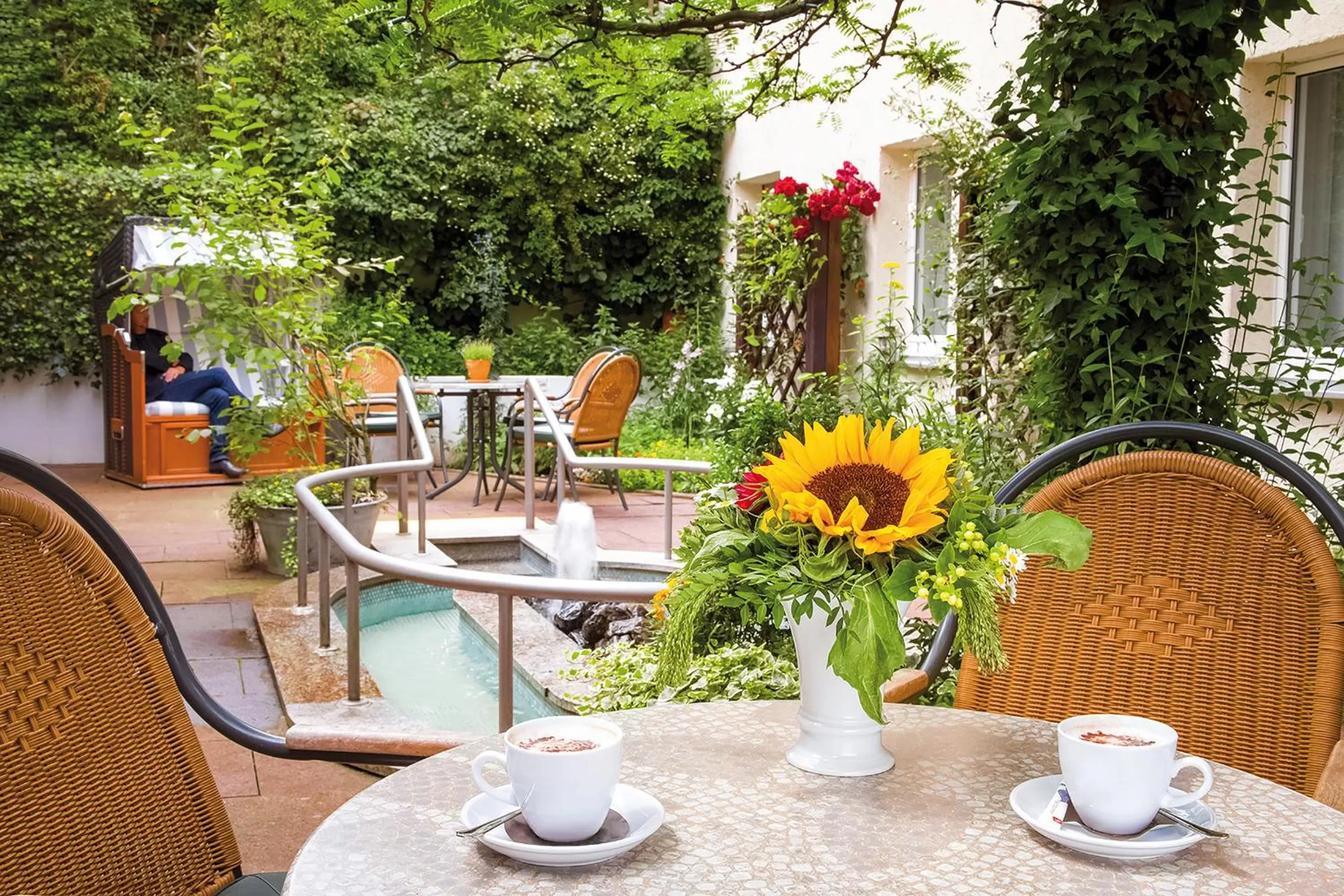 Patio in Vitalhotel am Stadtpark Superior