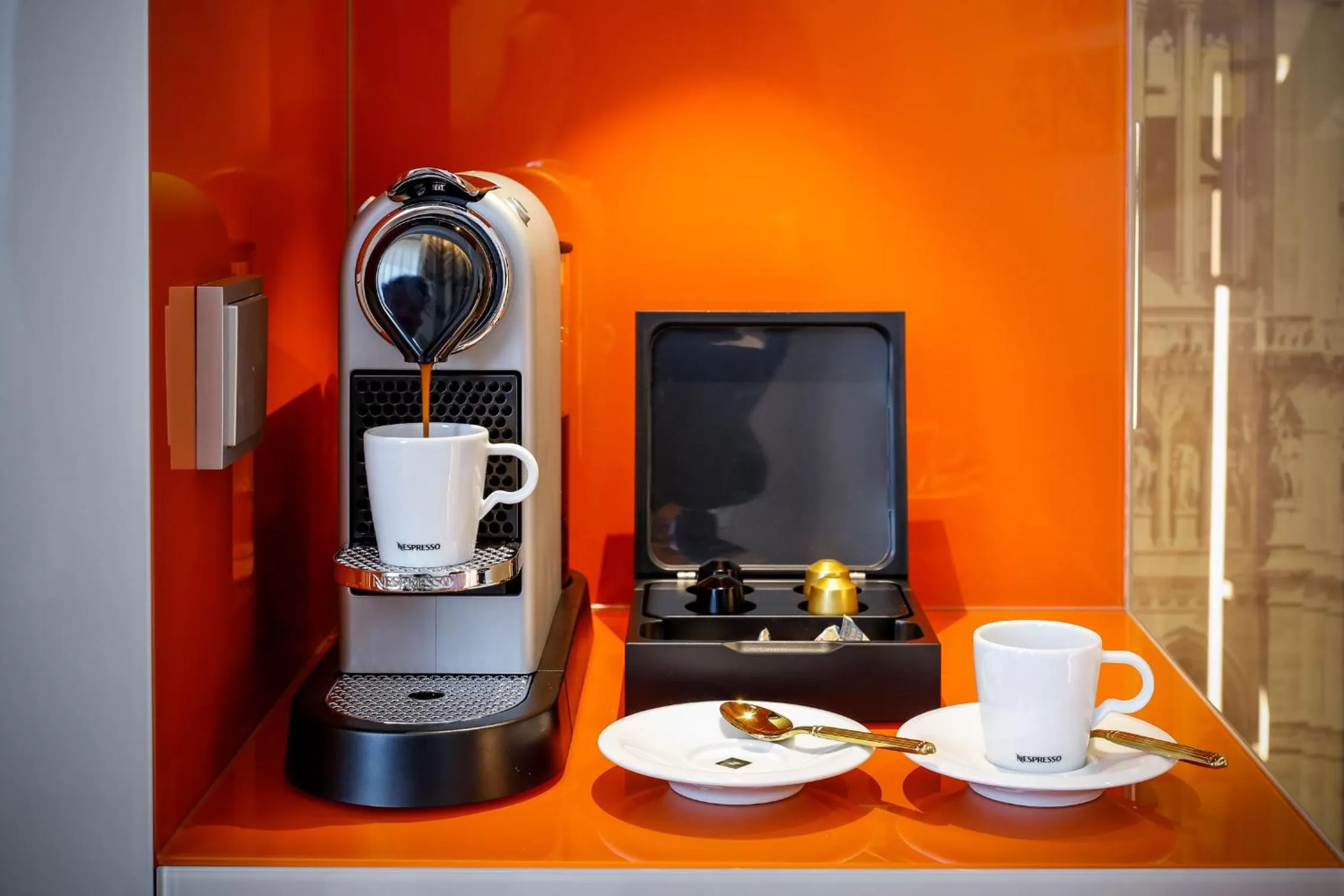 Coffee/tea facilities in Boutiquehotel Das Tyrol