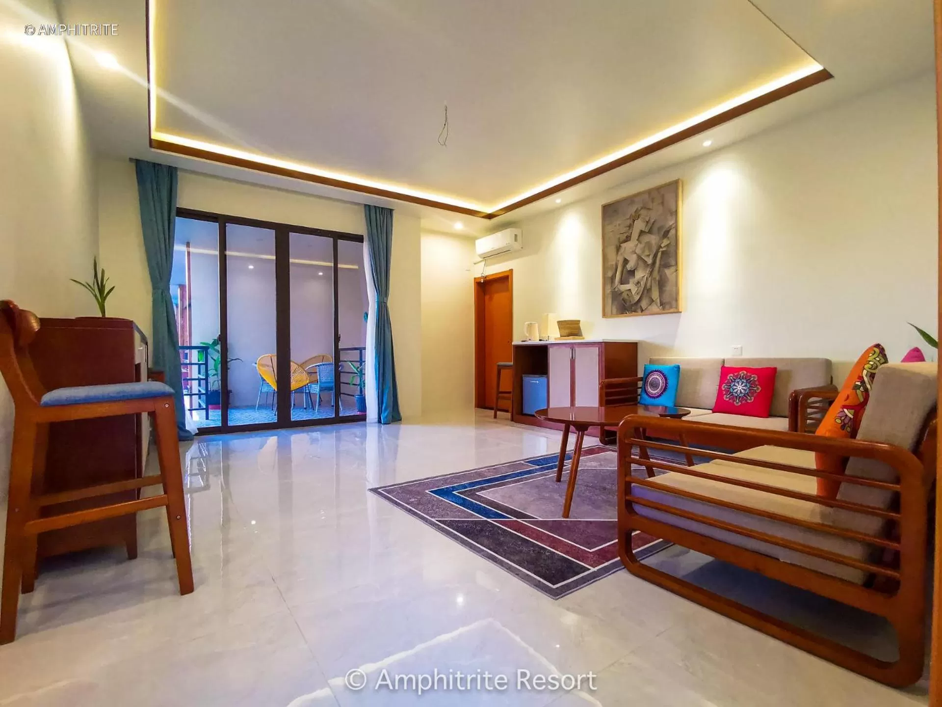 Living room in Amphitrite Resort
