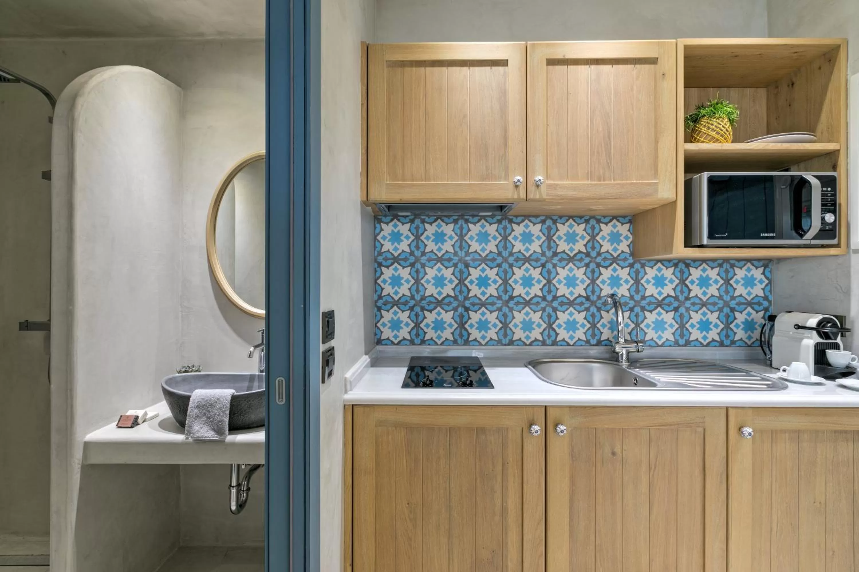 Kitchen or kitchenette in Estia Boutique Apartments