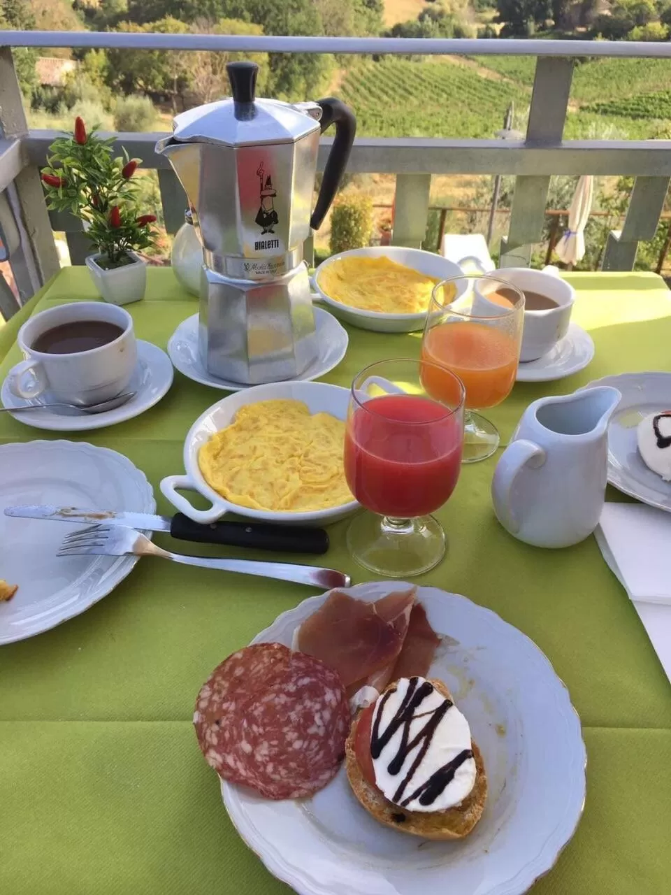 Food and drinks in B&B I Coppi