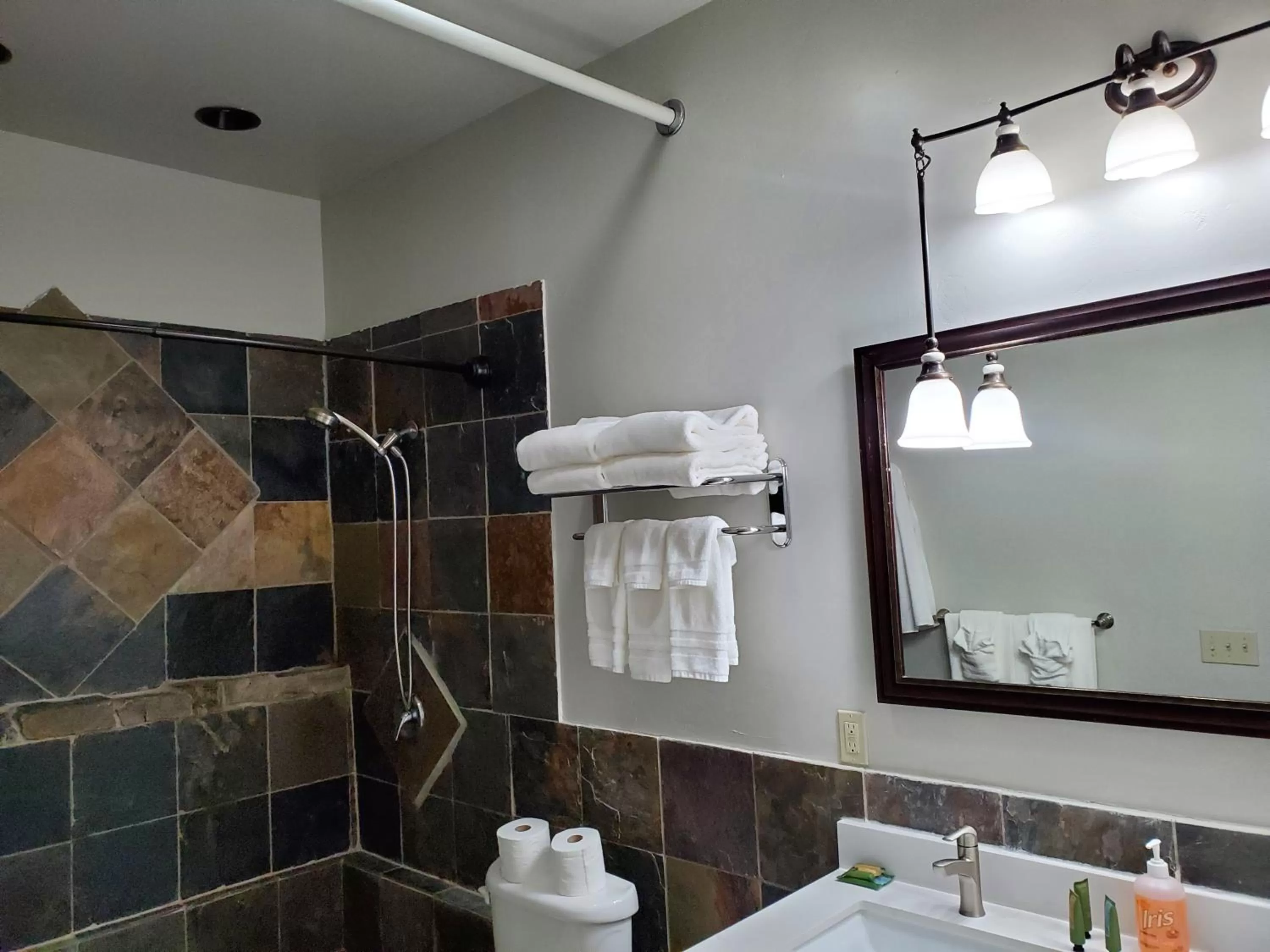 Bathroom in Buffalo Lodge of Bigfork