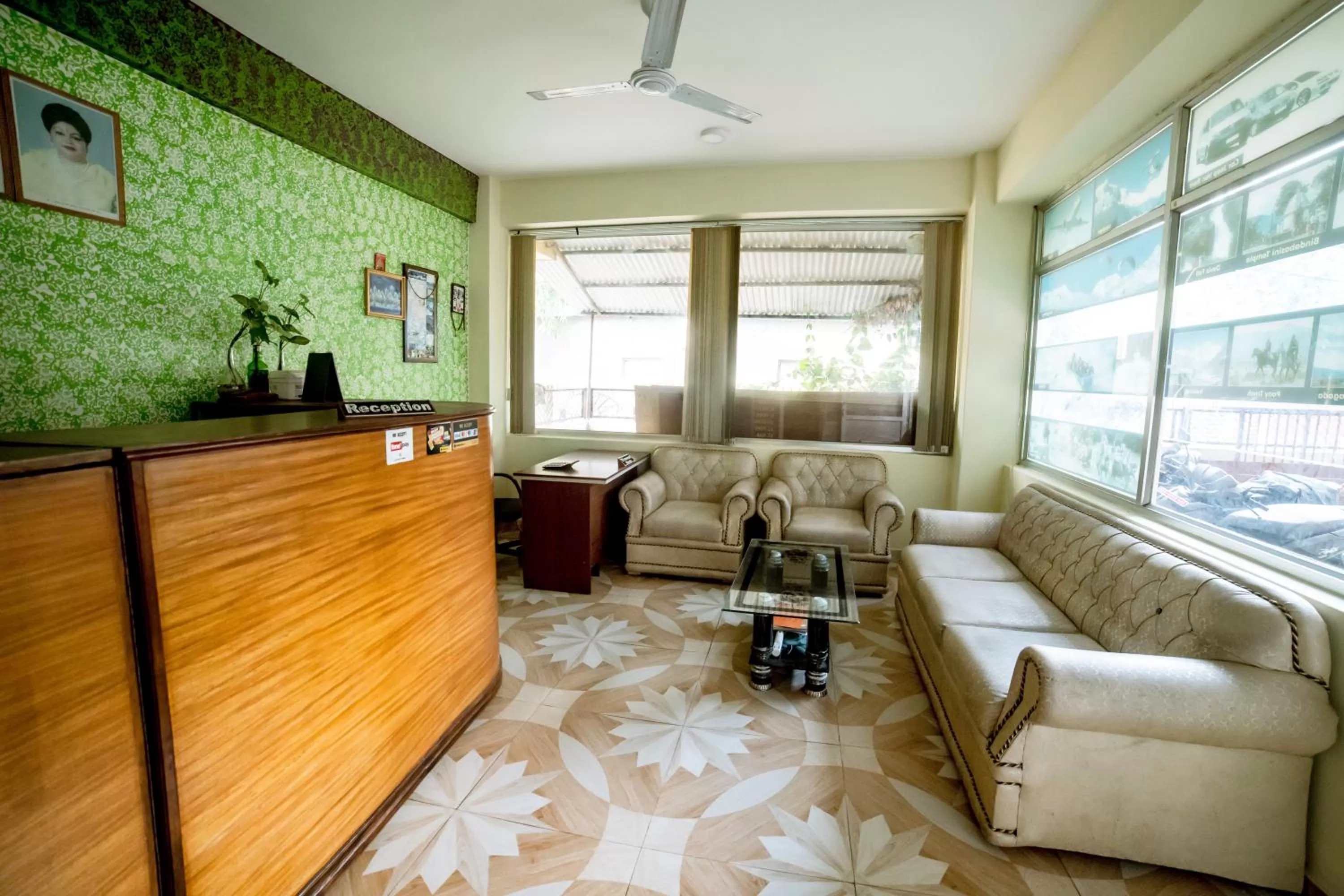 Lobby/Reception in Hotel Peace Stupa