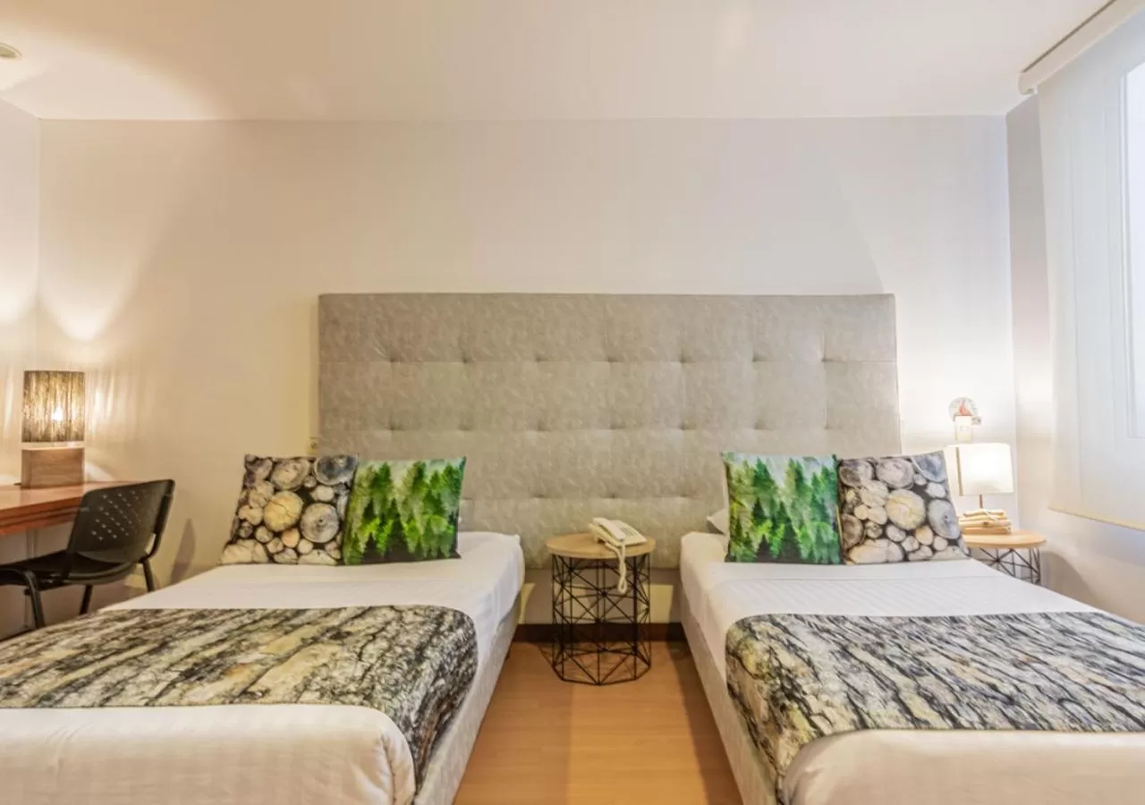 Bed in Hotel Factory Green Bogotá Occidente Calle 80