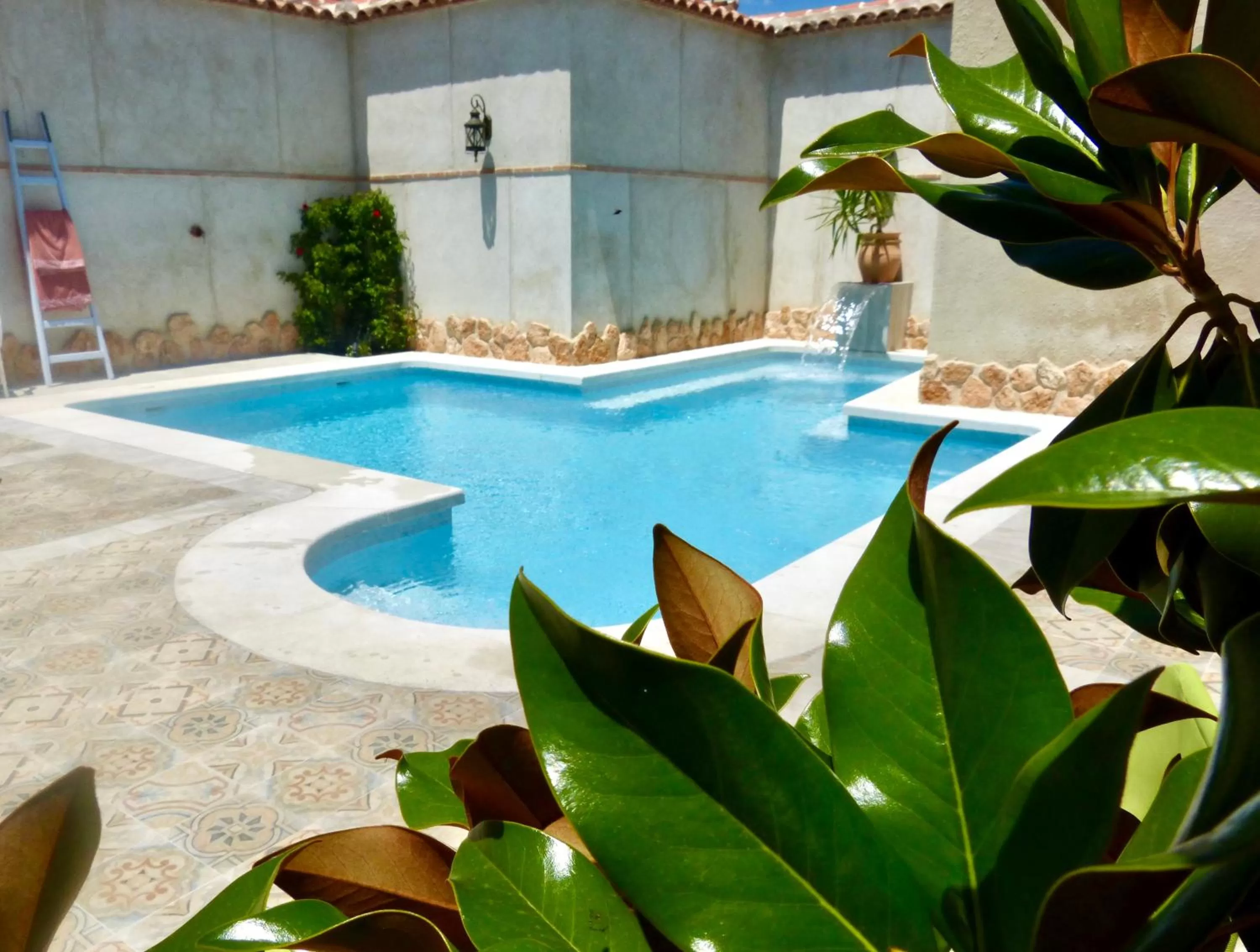 Patio, Swimming Pool in Hotel Rural Sisapo