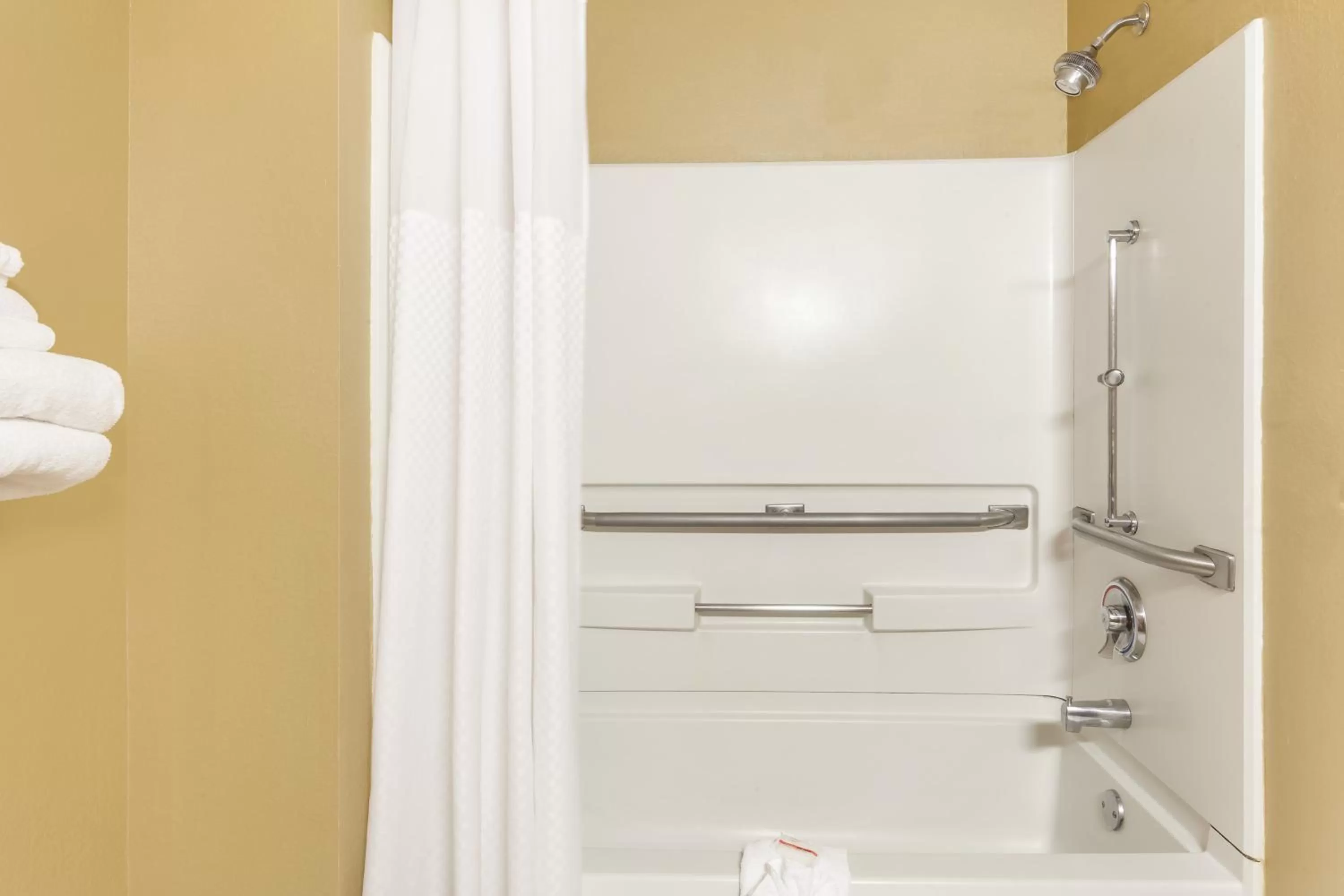 Shower in Super 8 by Wyndham Charlotte/Amusement Park Area