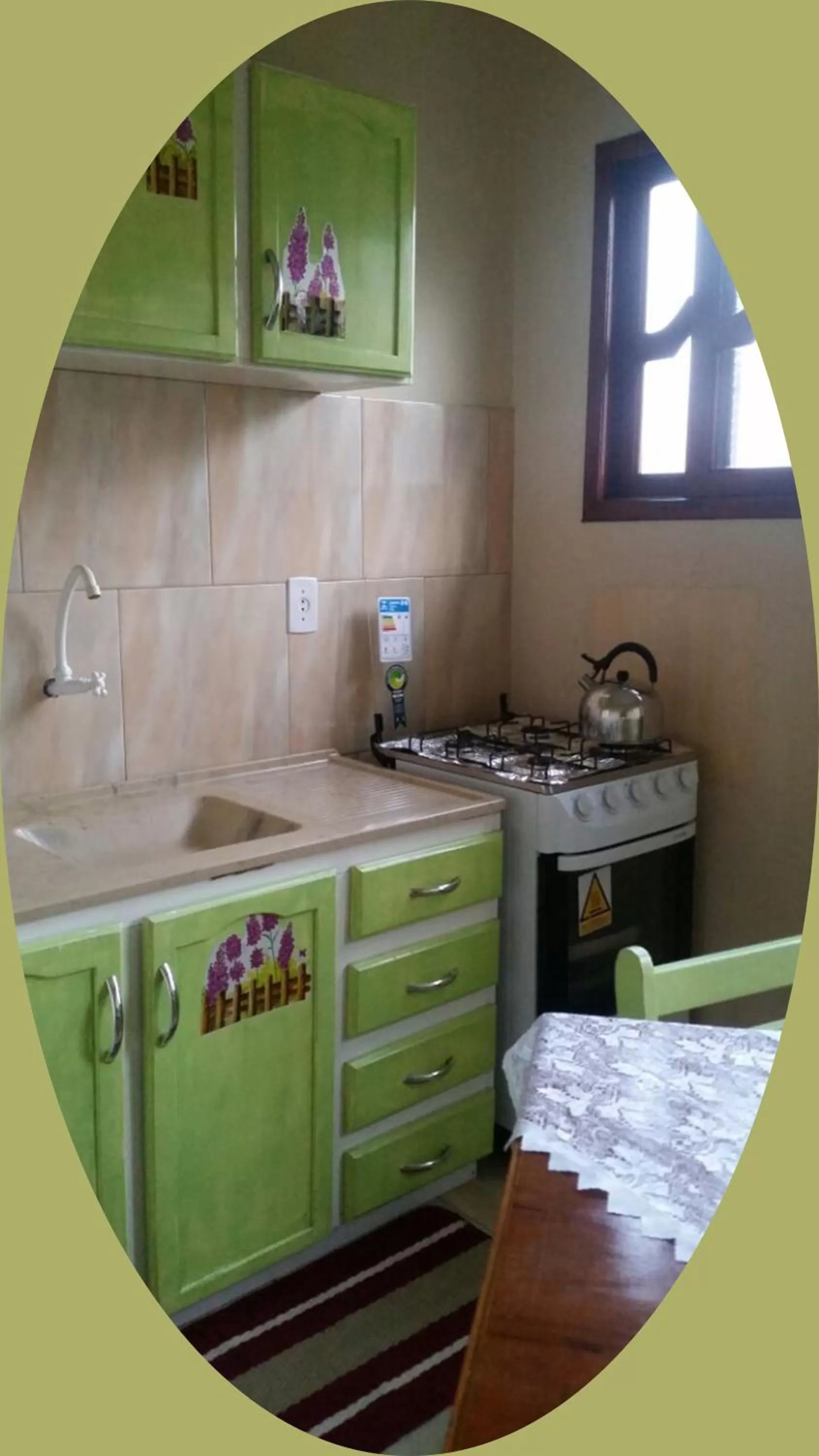 Kitchen or kitchenette in Pousada Ilha Margarita