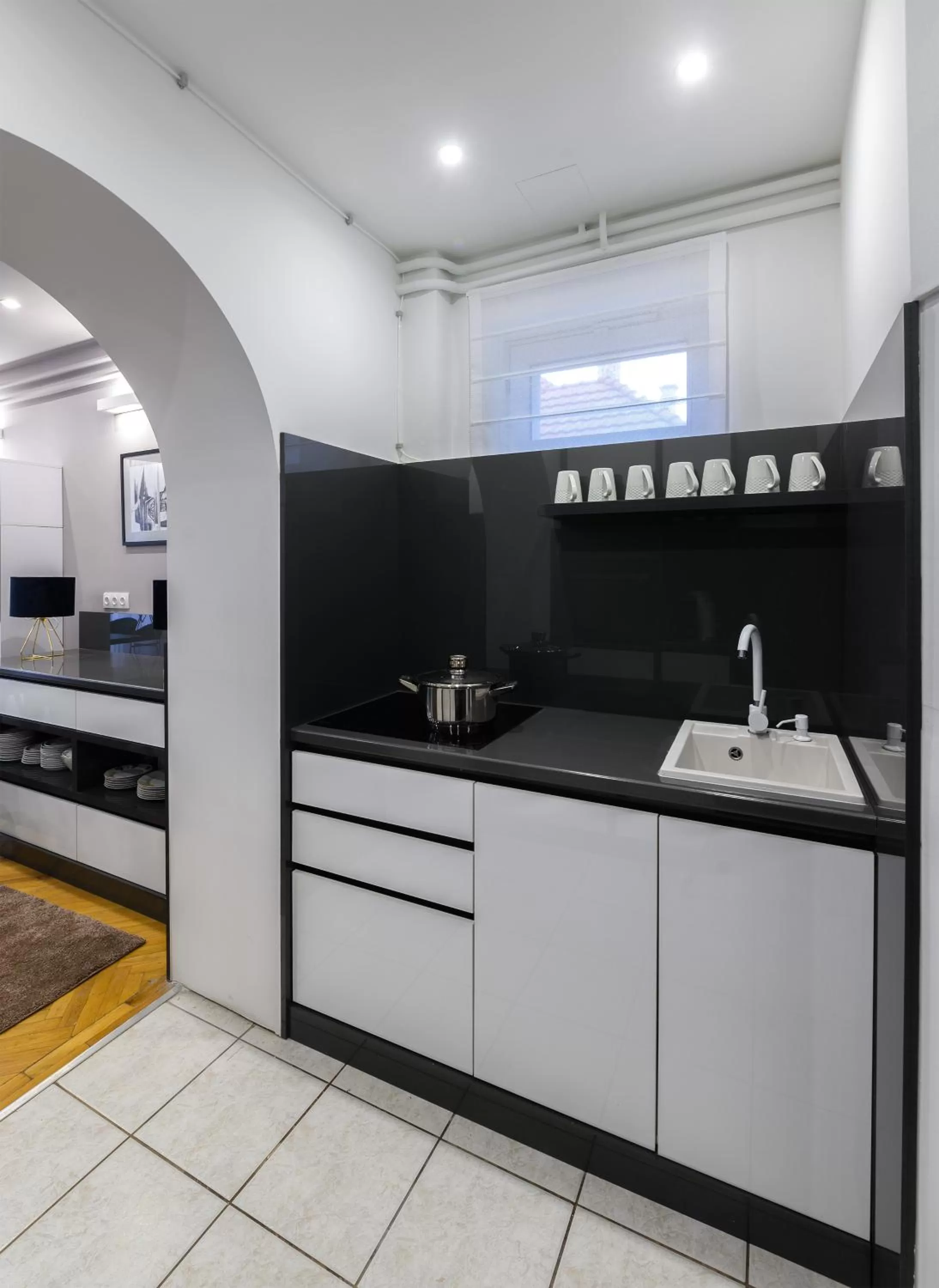 Communal kitchen in Angyal Panzió