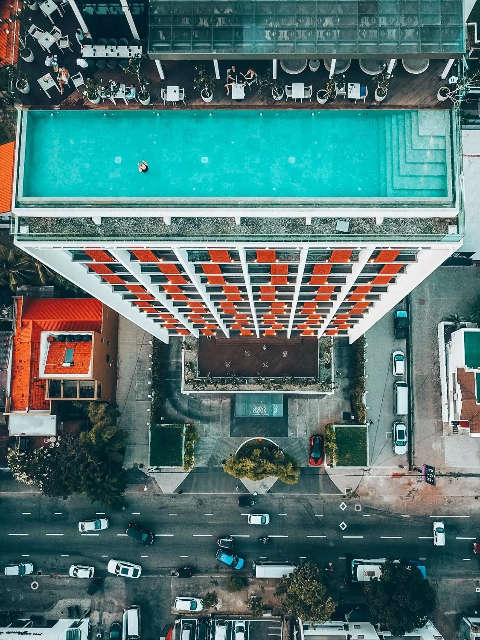 Bird's eye view in Jetwing Colombo Seven