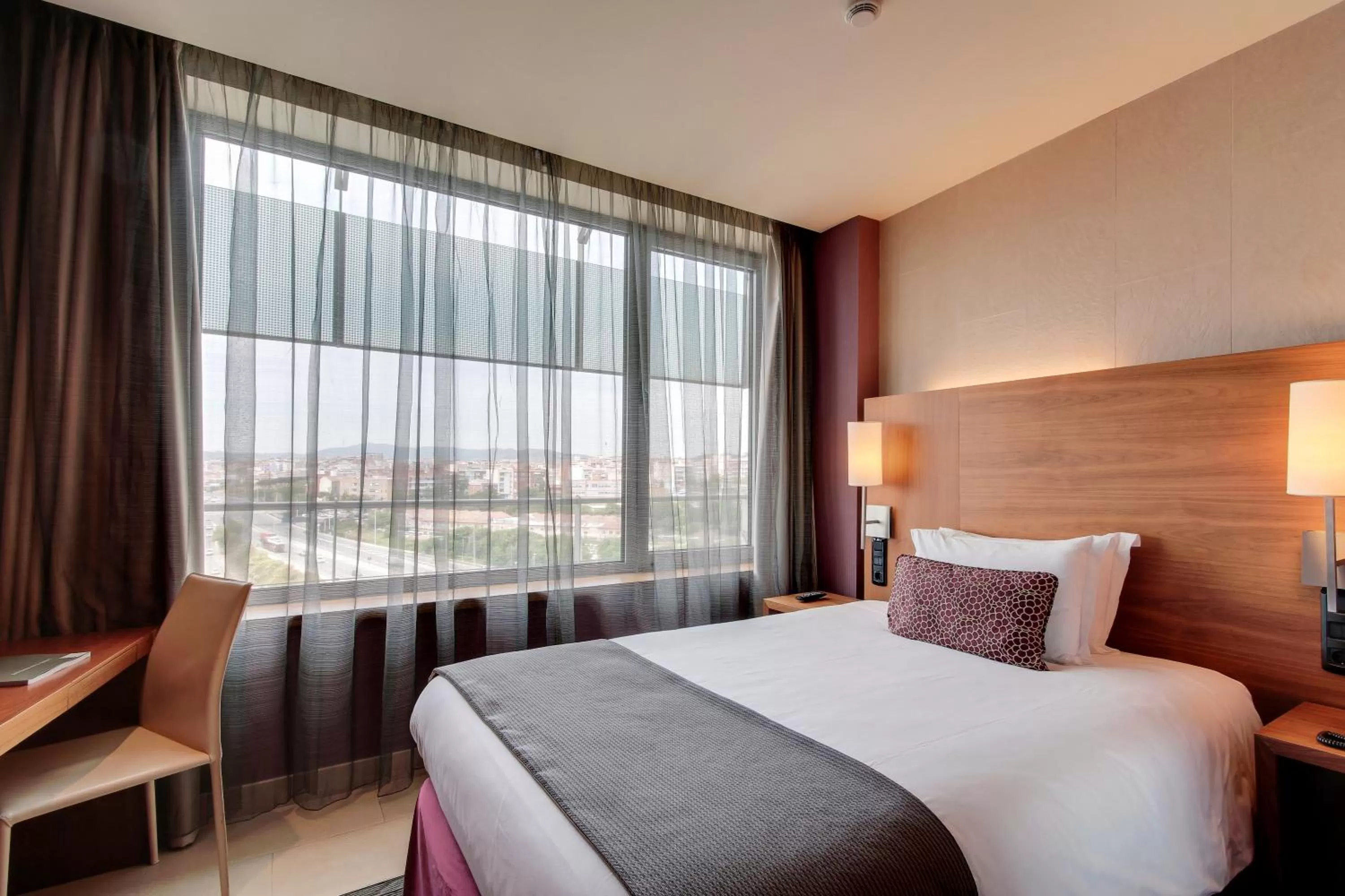 Bed in Hotel Badalona Tower