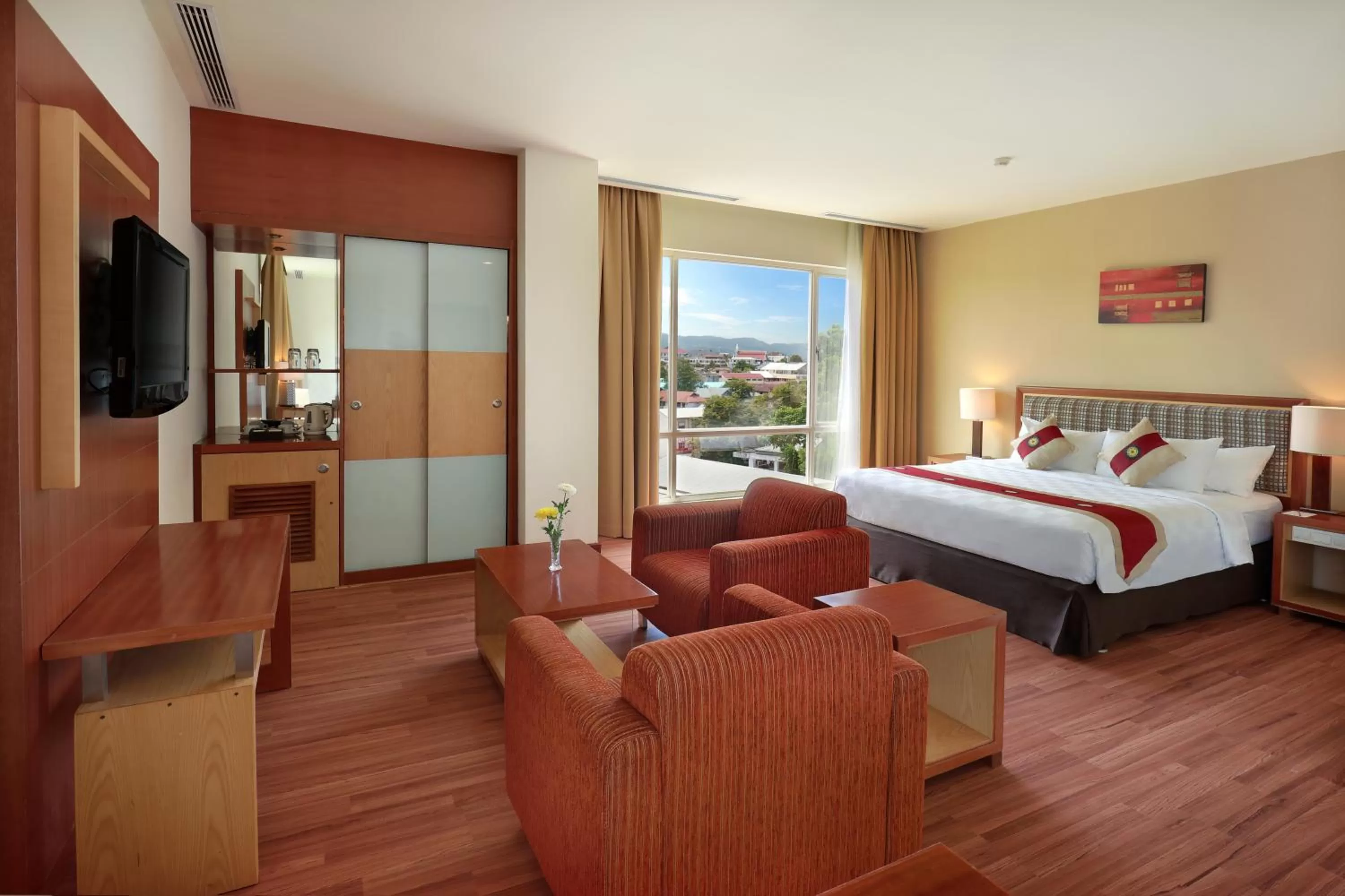 Living room, Bed in Swiss-Belhotel Maleosan Manado