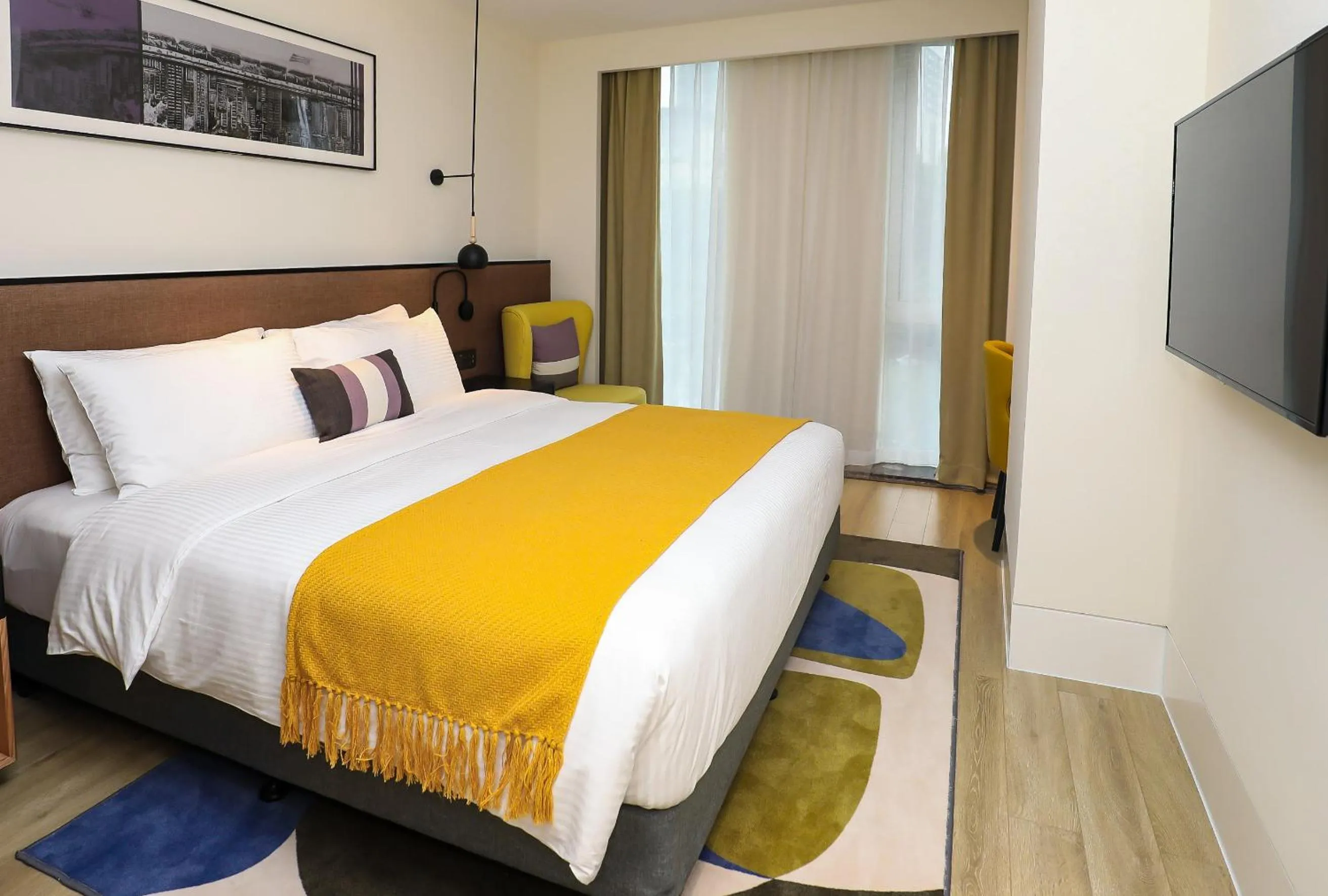 Bedroom, Bed in Citadines Gaoke Liangjiang Chongqing