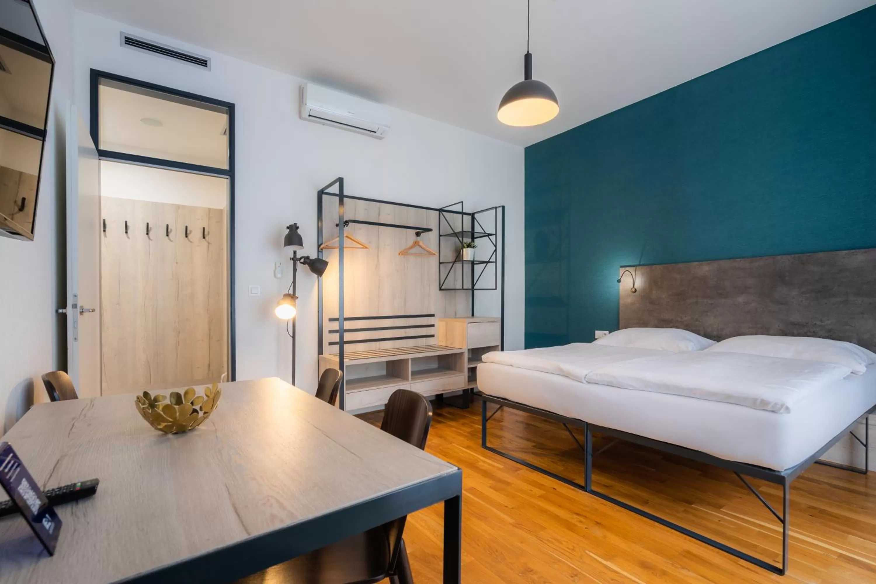 Bed in EA ApartHotel Melantrich