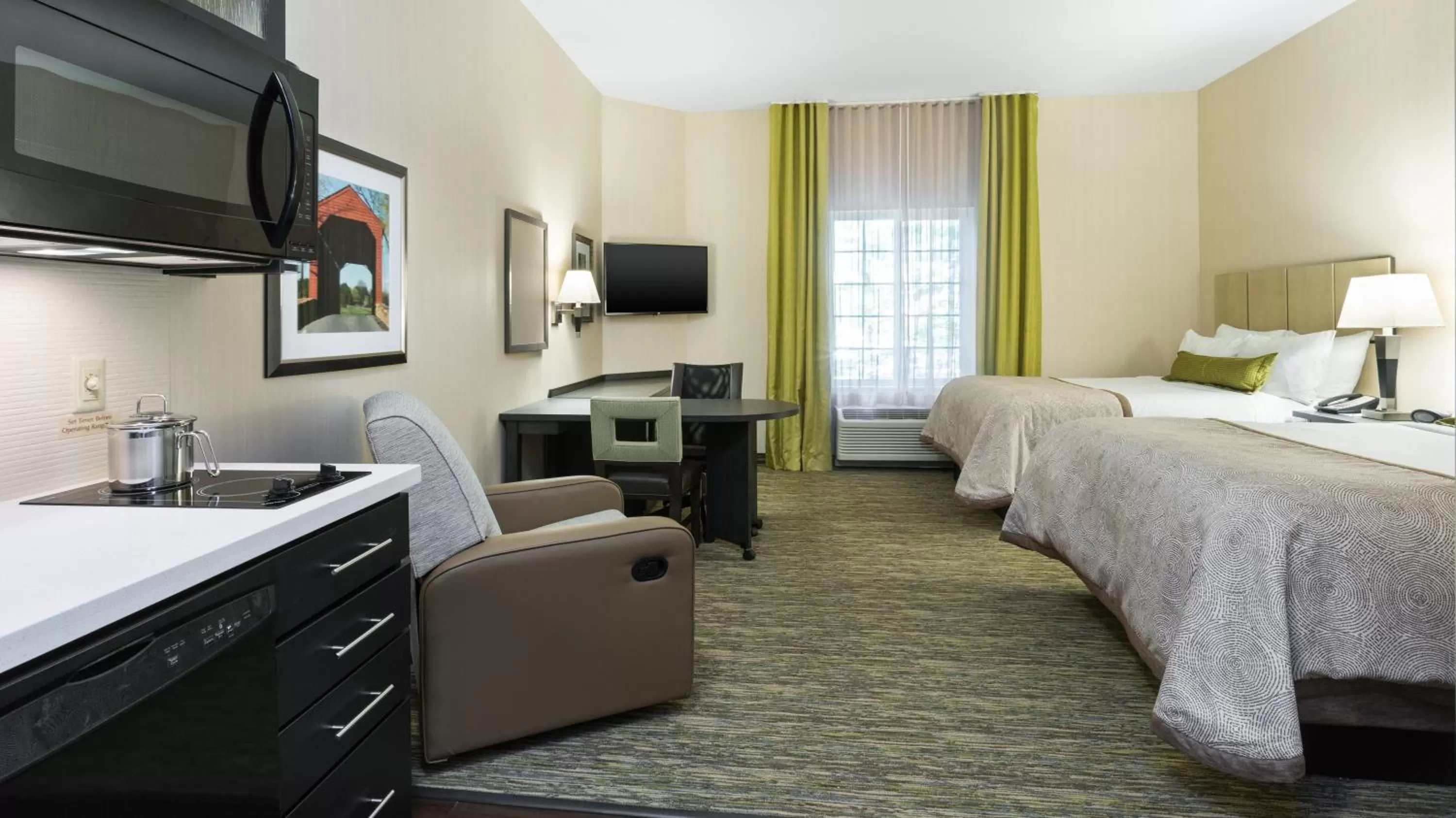 Photo of the whole room, Bed in Candlewood Suites Grove City - Outlet Center by IHG