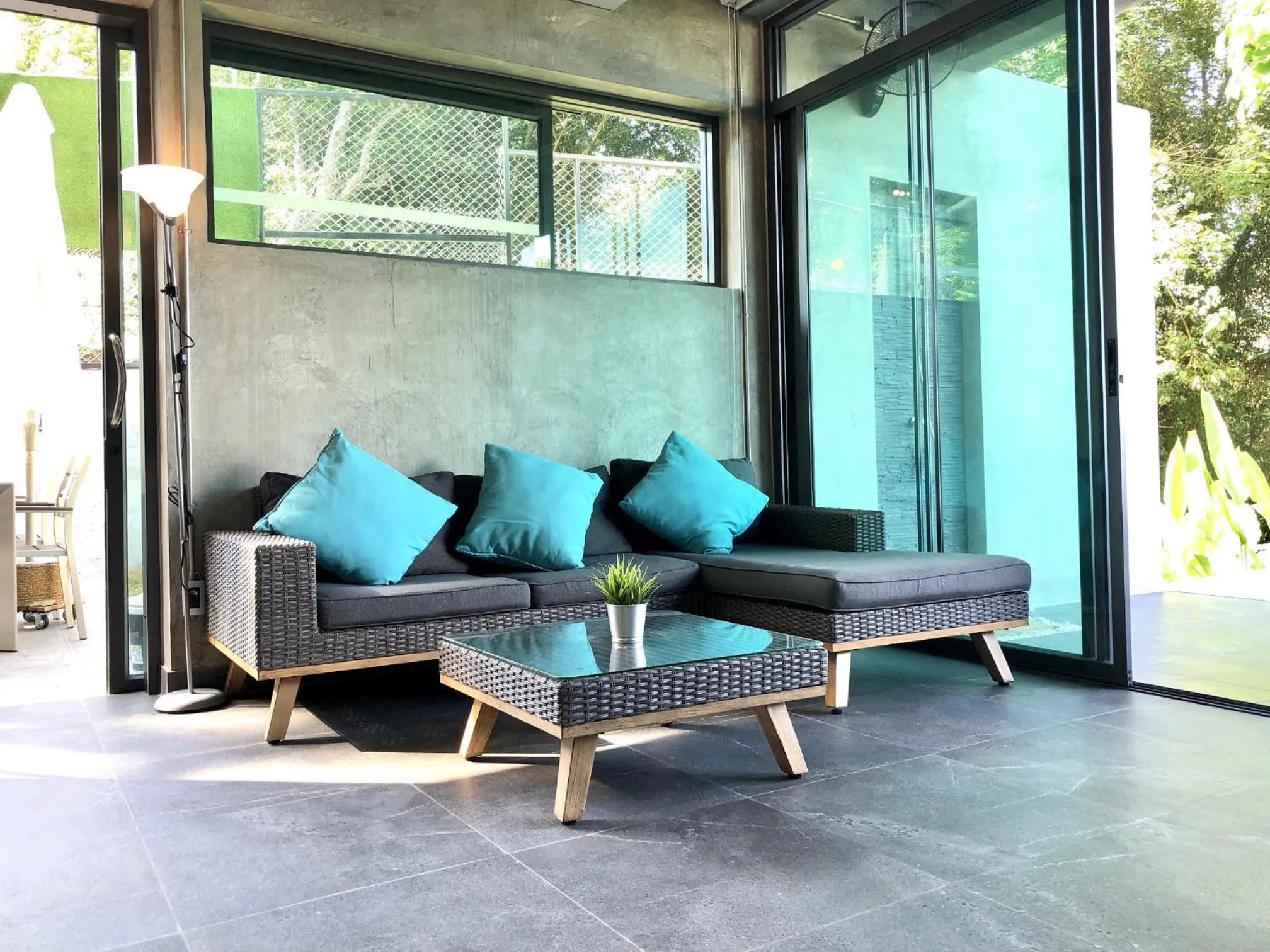 Living room in Baan Saint-Tropez Seaview Villas Kata Beach