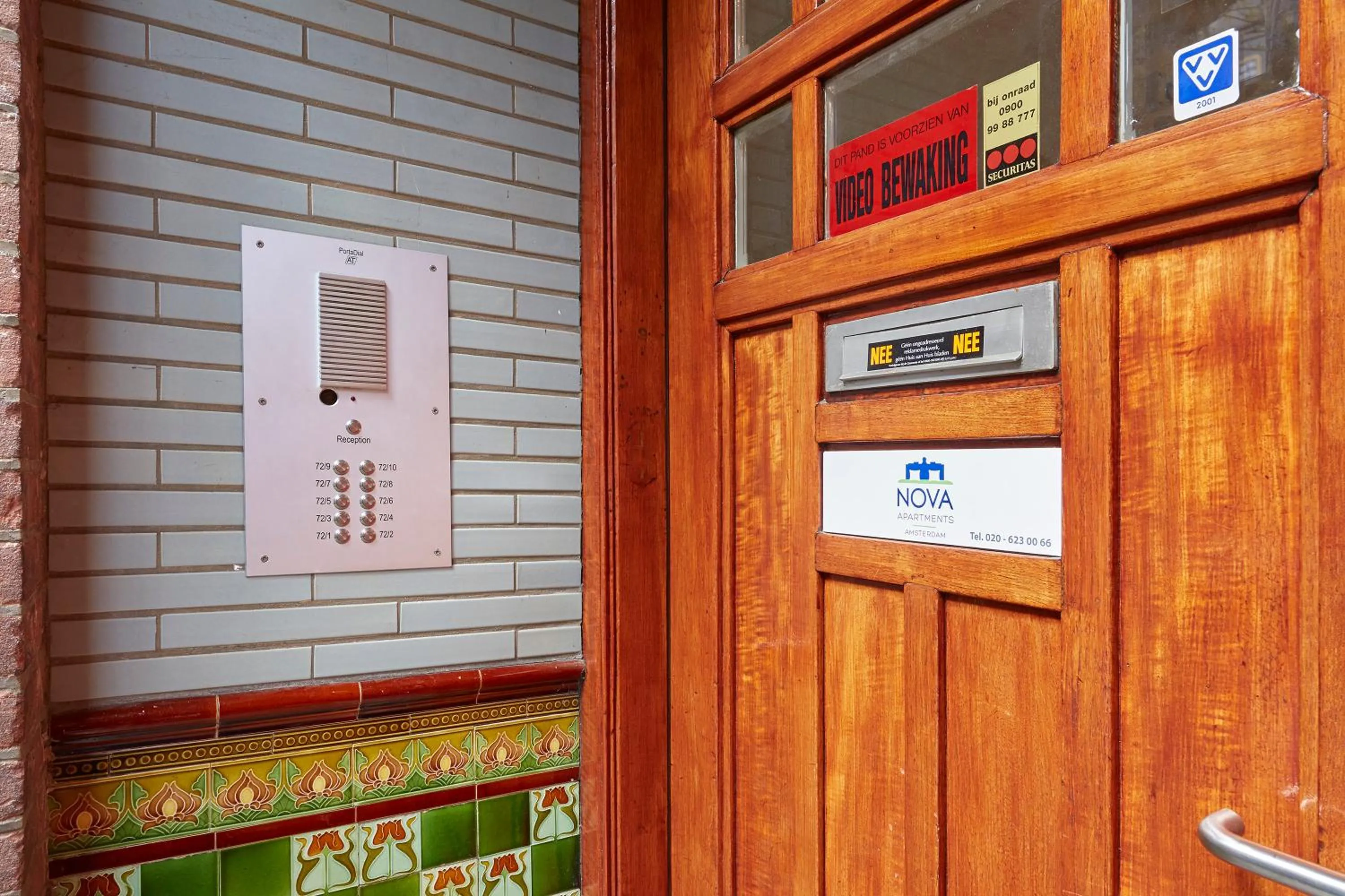 Facade/entrance in Nova Apartments Amsterdam