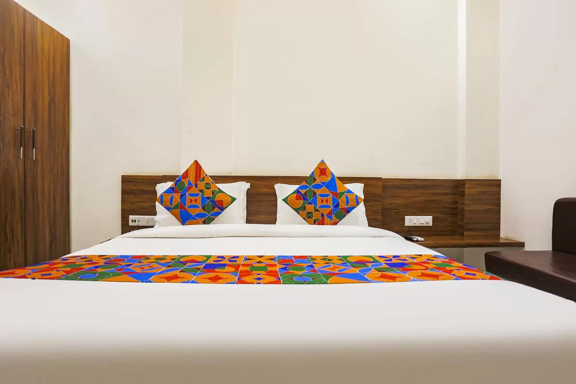 Bed in FabHotel Balaji Paradise