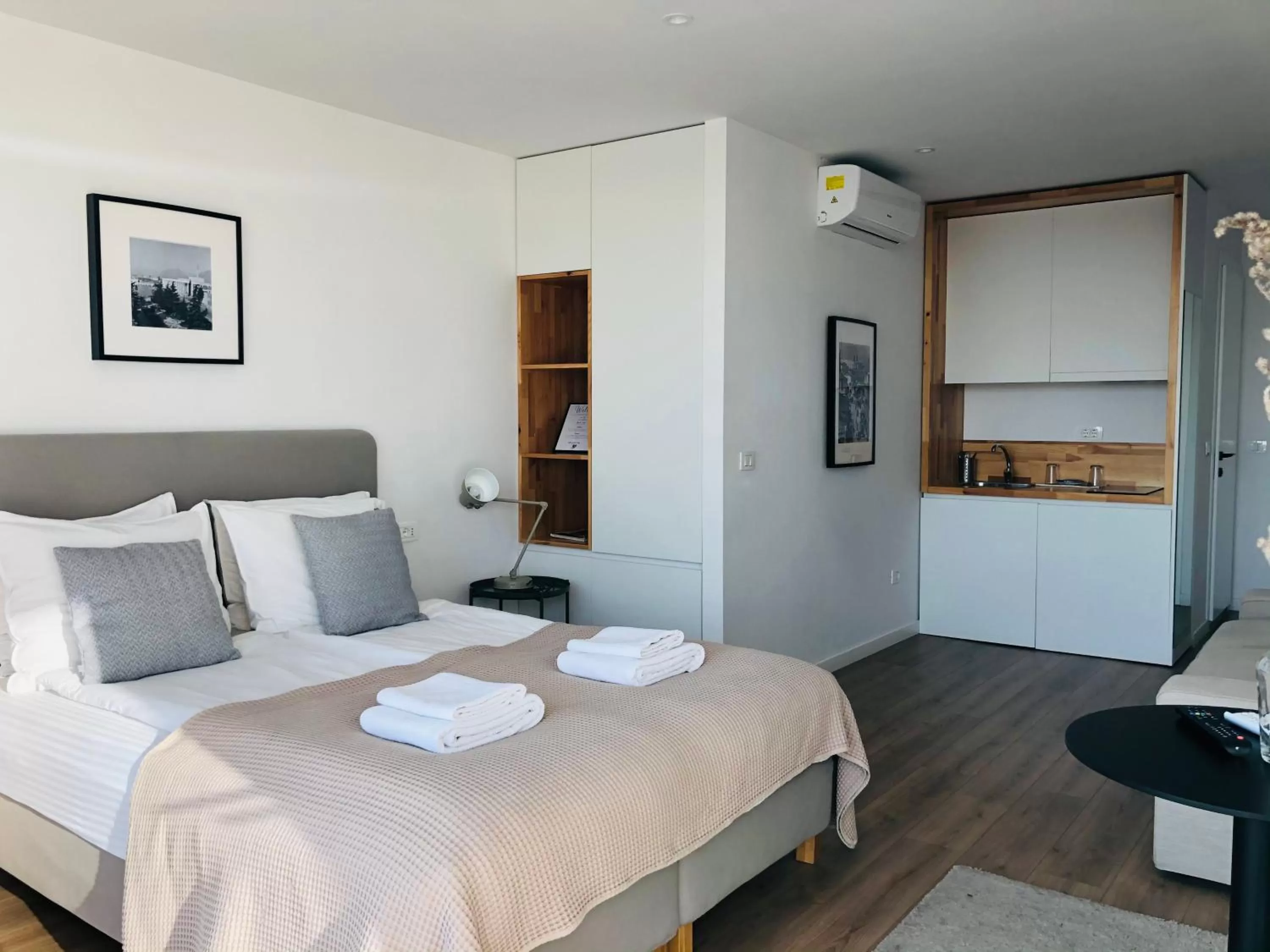 Photo of the whole room, Bed in Rooftop Tirana