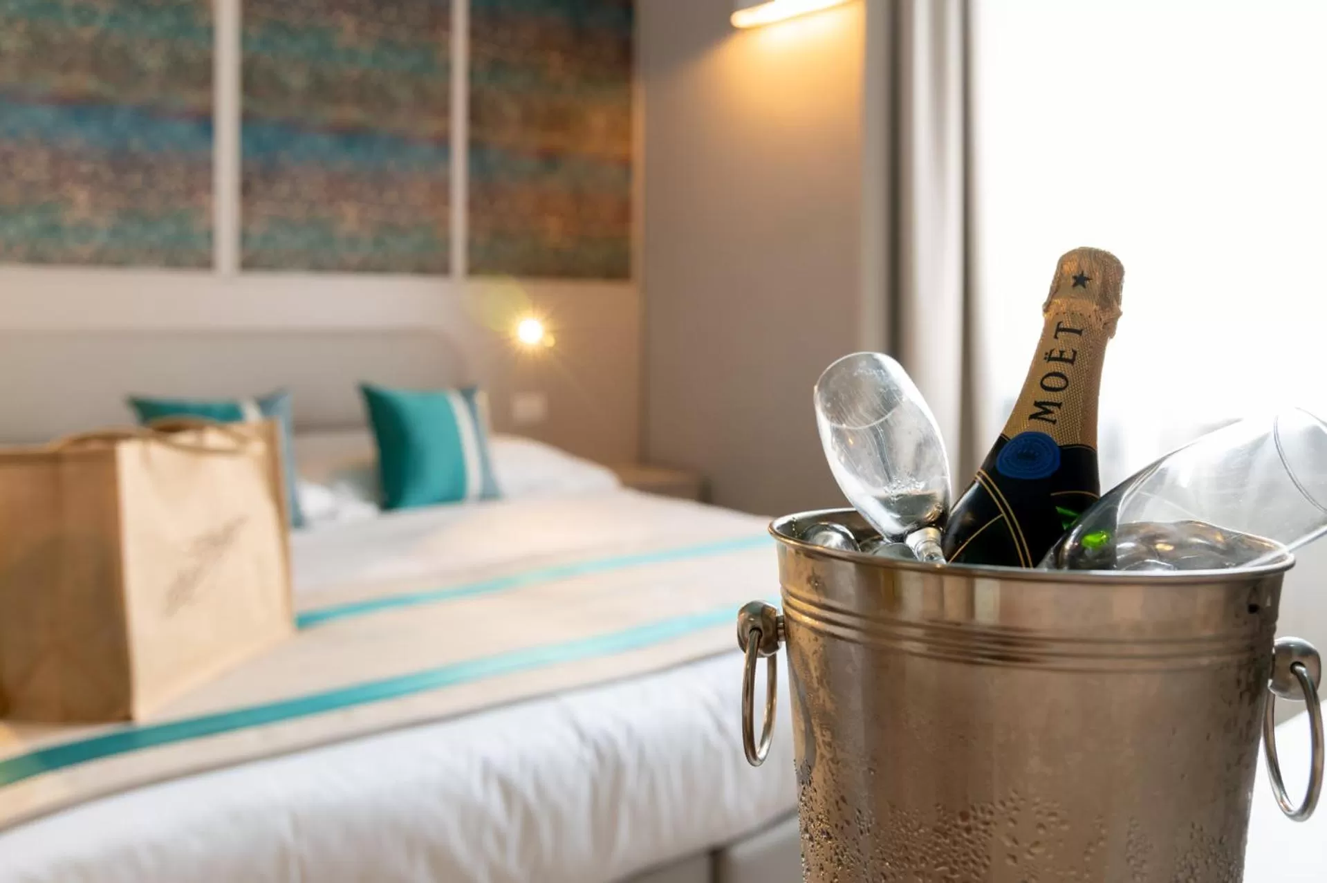 Bed in Hotel Monte Rosa