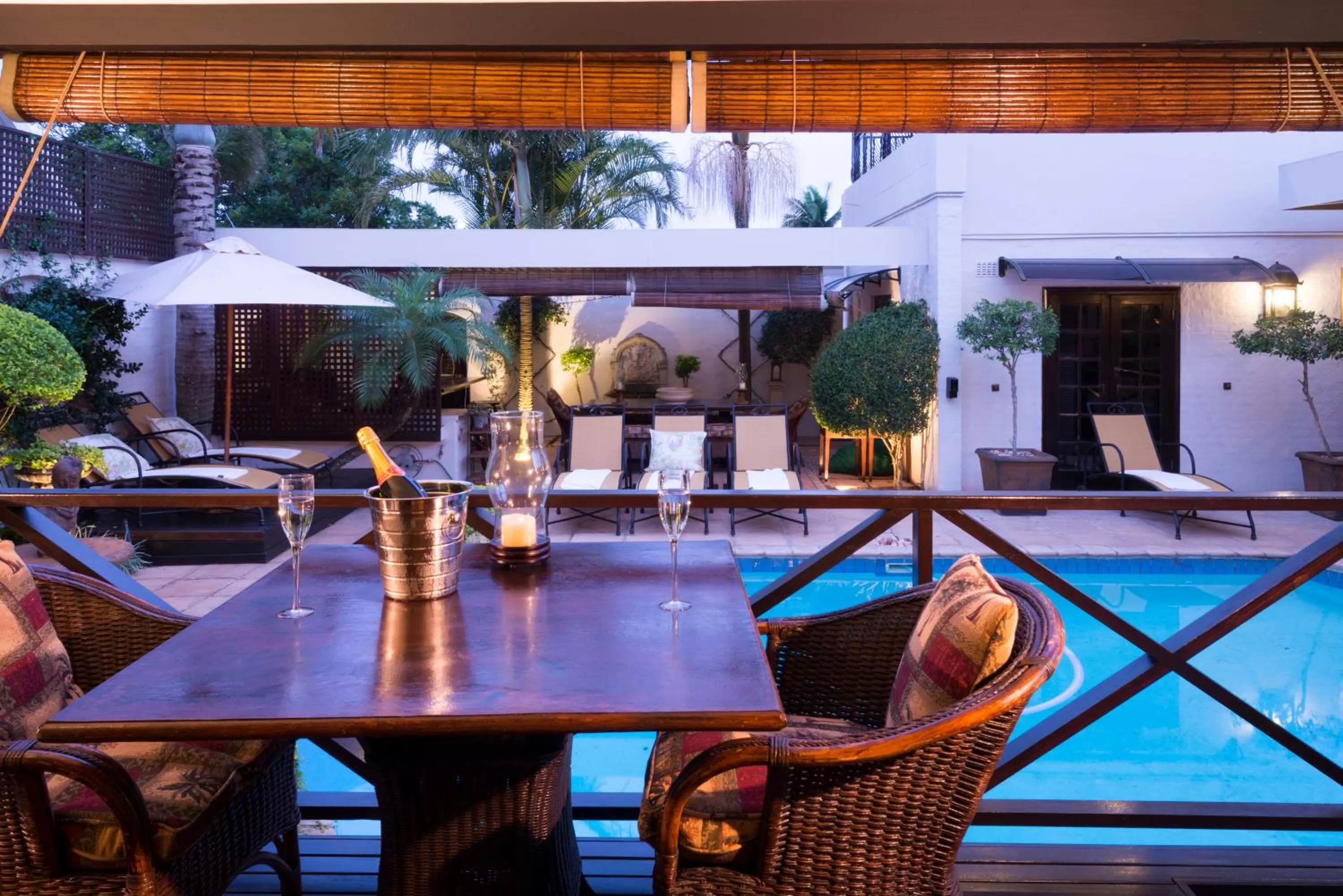 Patio in Five Burnham Guest House