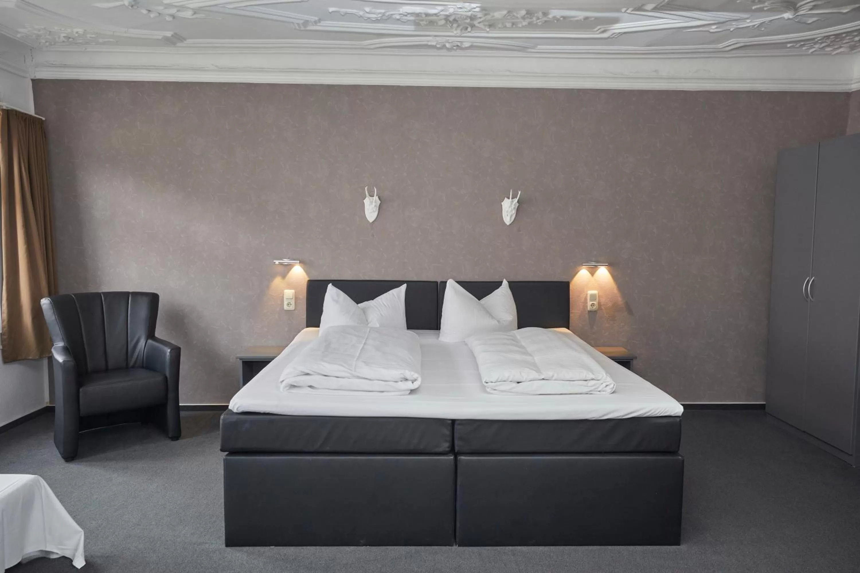 Bed in Hotel Schlemmer