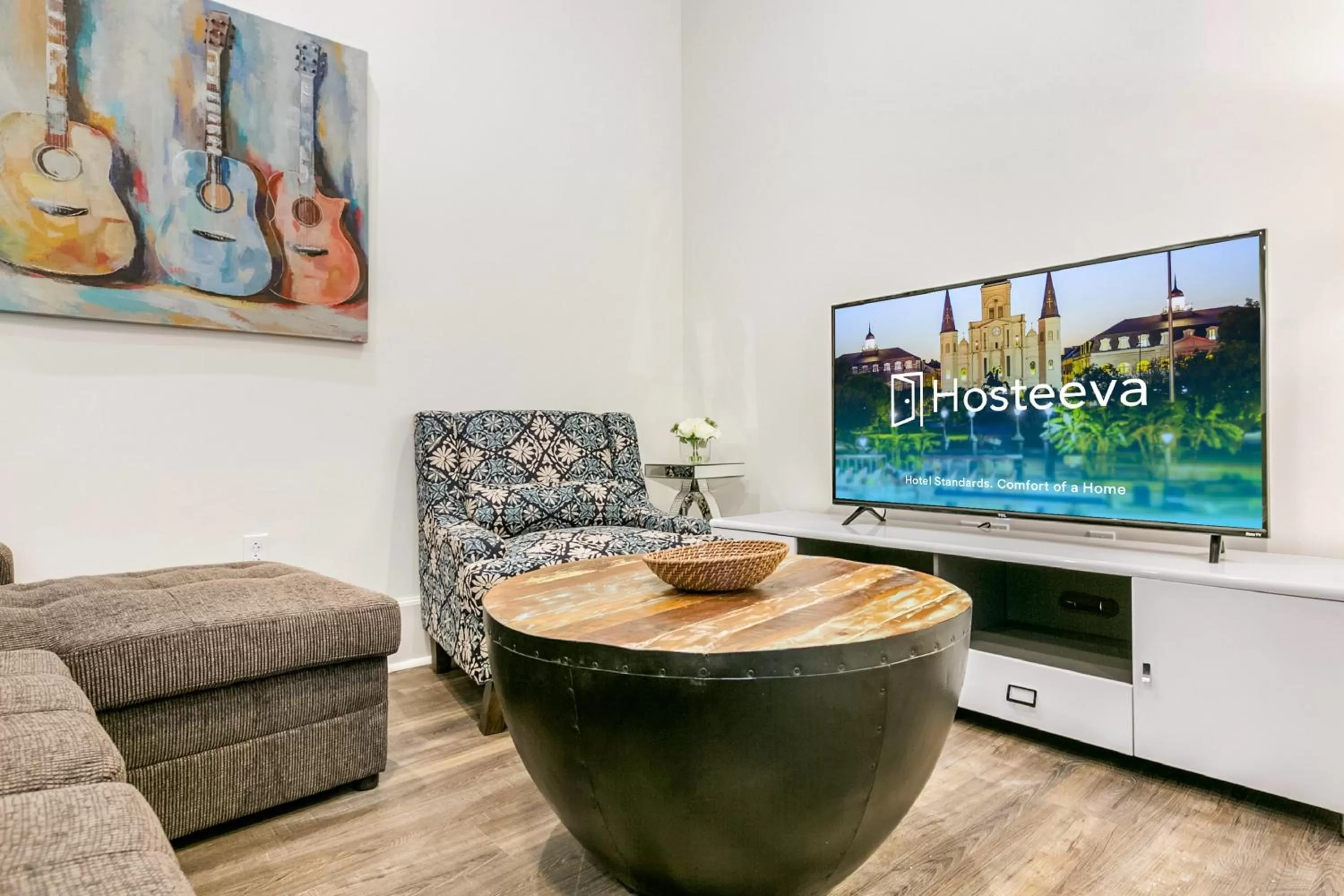 Living room in 1 and 2 BR Private Condos Steps Away From French Quarter