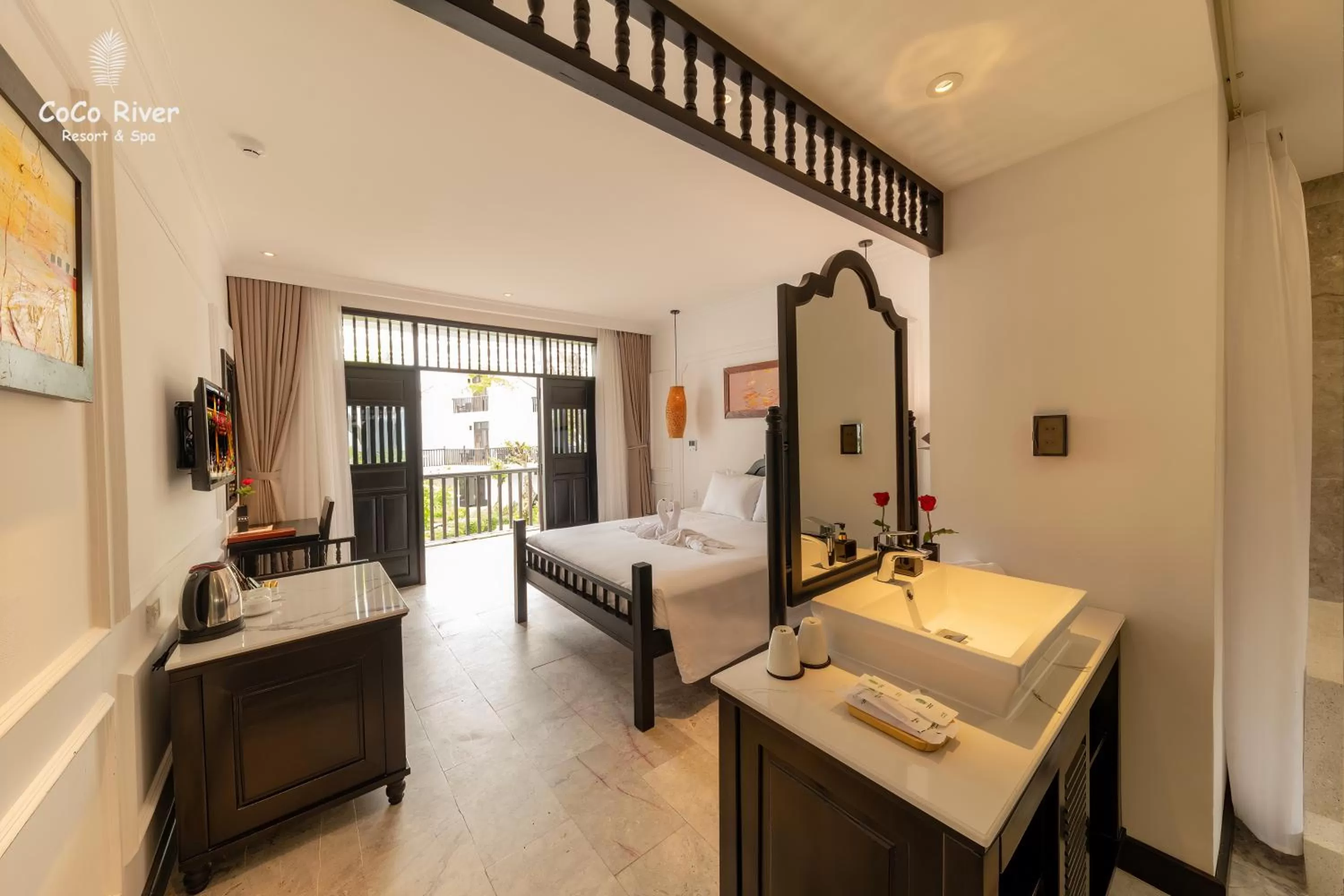 Photo of the whole room, Bed in Hoi An Coco River Resort & Spa